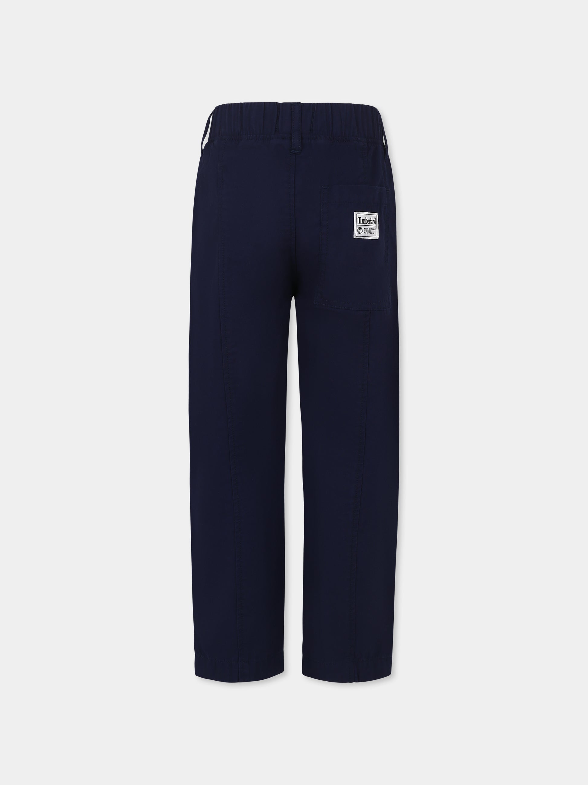 Pantaloni blu per bambino con logo,Timberland,T60465 84N