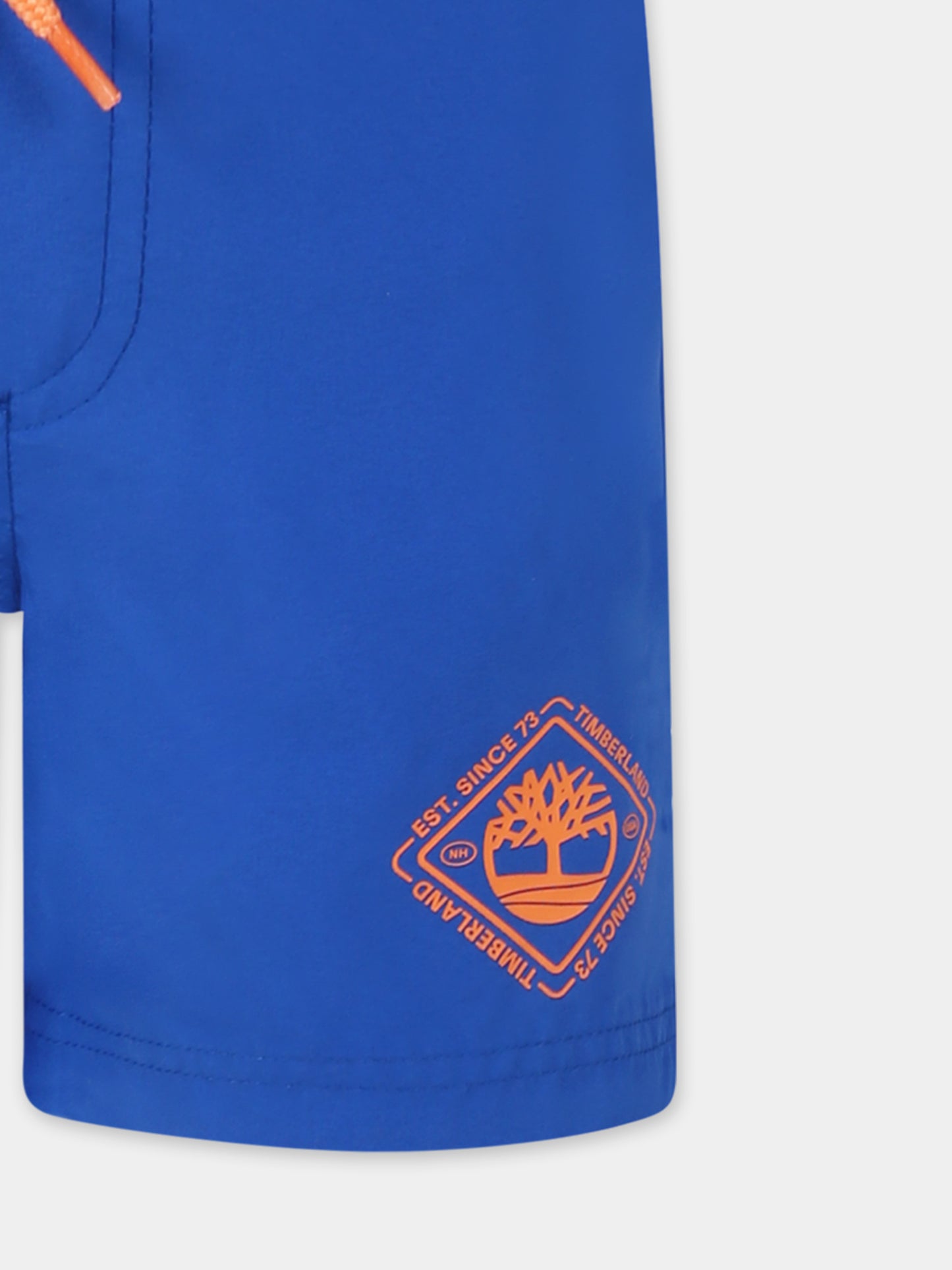 Boxer mare azzurro per bambino con logo,Timberland,T60478 81L