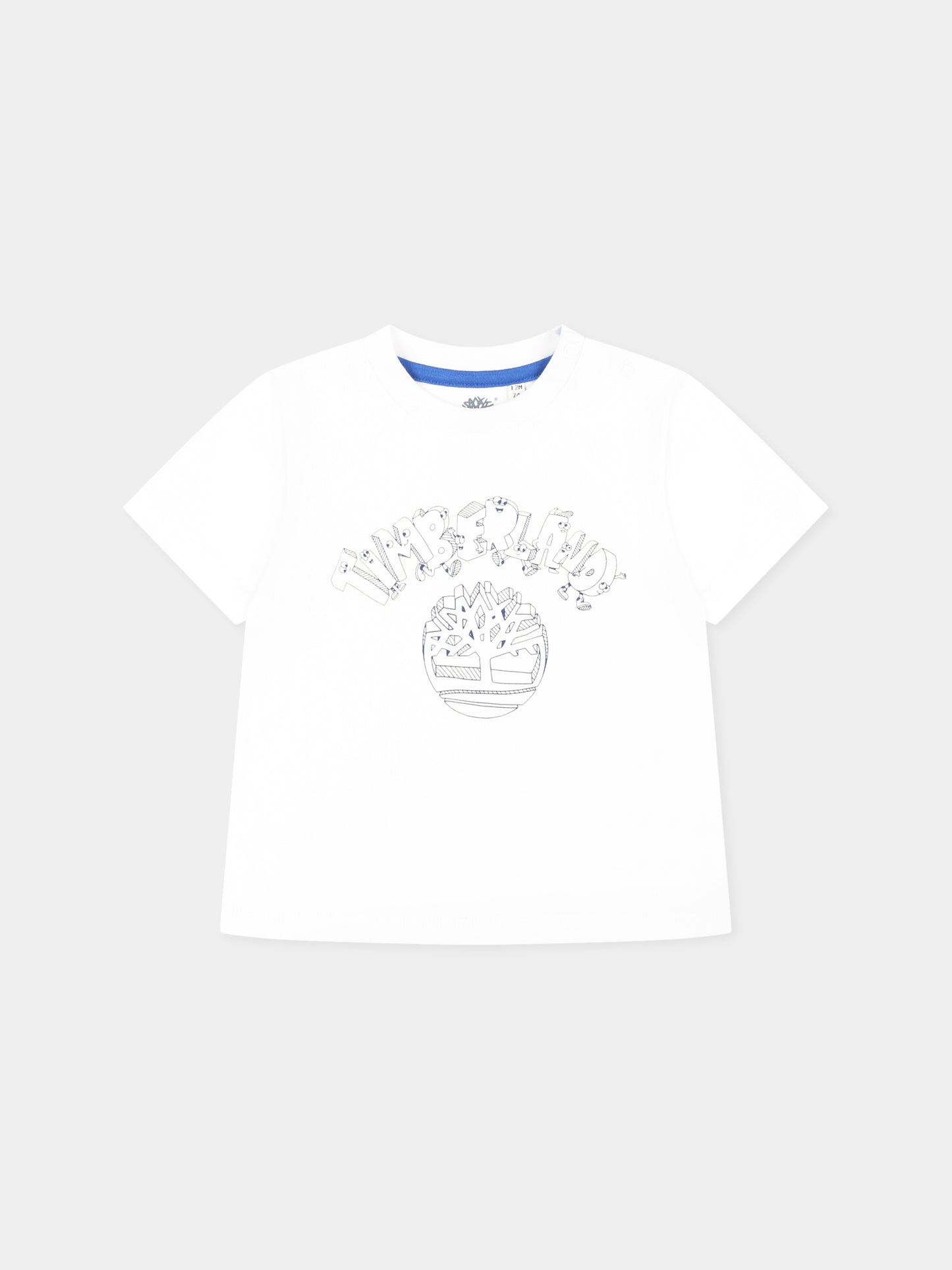 Completo celeste per neonato con albero,Timberland,T60397 78B