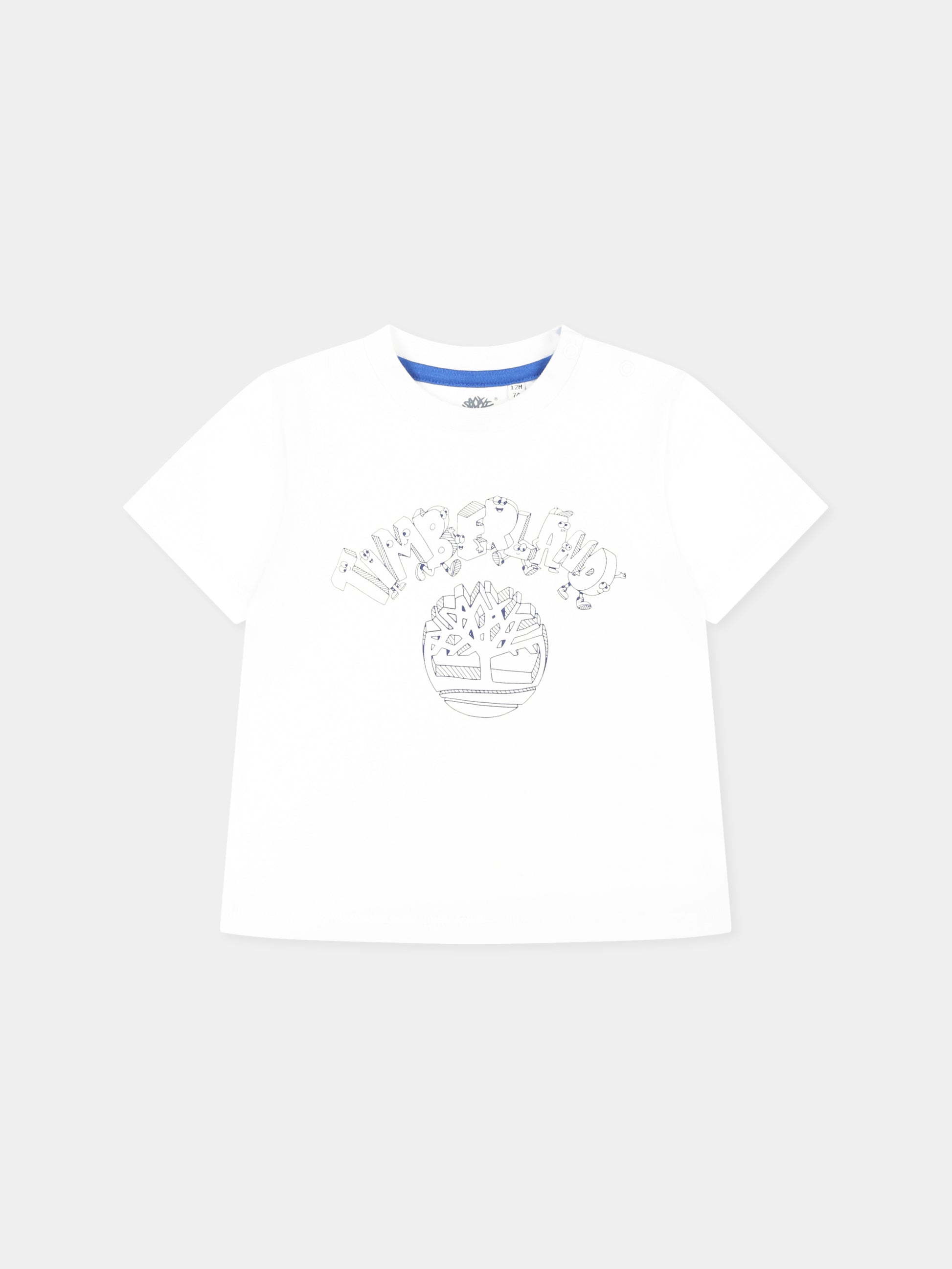 Completo celeste per neonato con albero,Timberland,T60397 78B