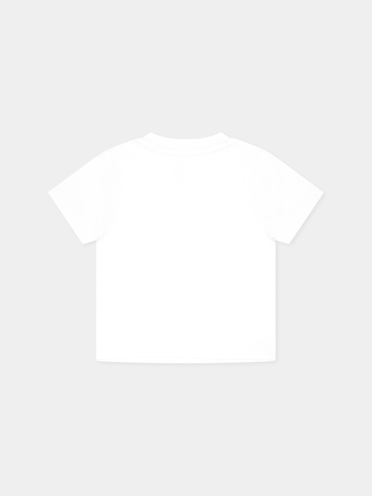 T-shirt bianca per neonato con albero e logo,Timberland,T60506 10P