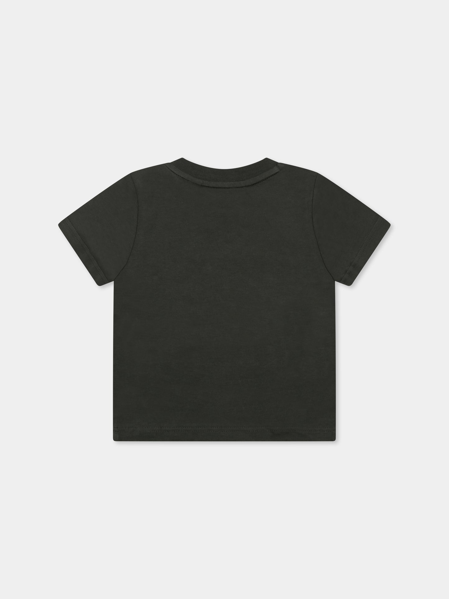 T-shirt verde per neonato con albero e logo,Timberland,T60506 72A