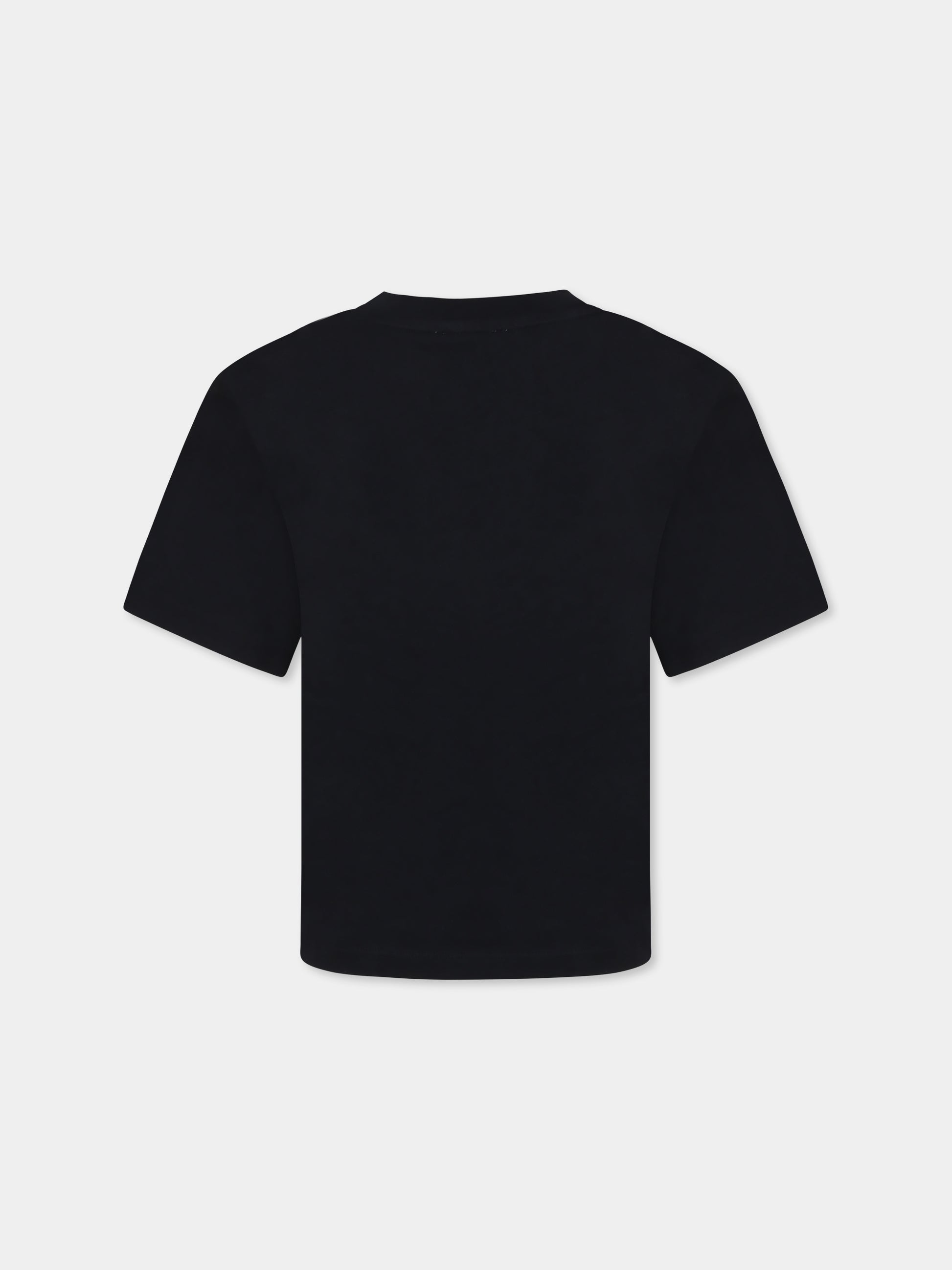 T-shirt nera per bambina con cuore,Marc Jacobs,W60545 09B