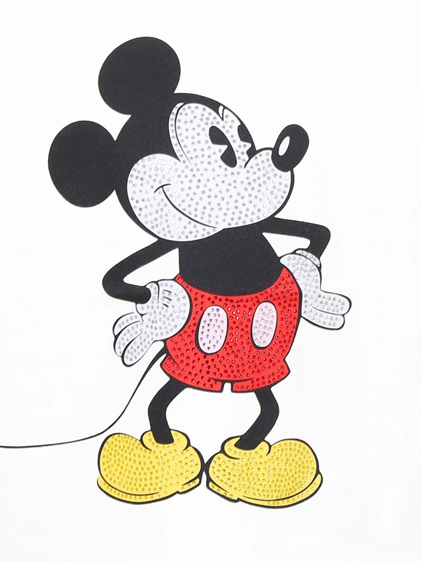 White t-shirt for girl with Micky Mouse