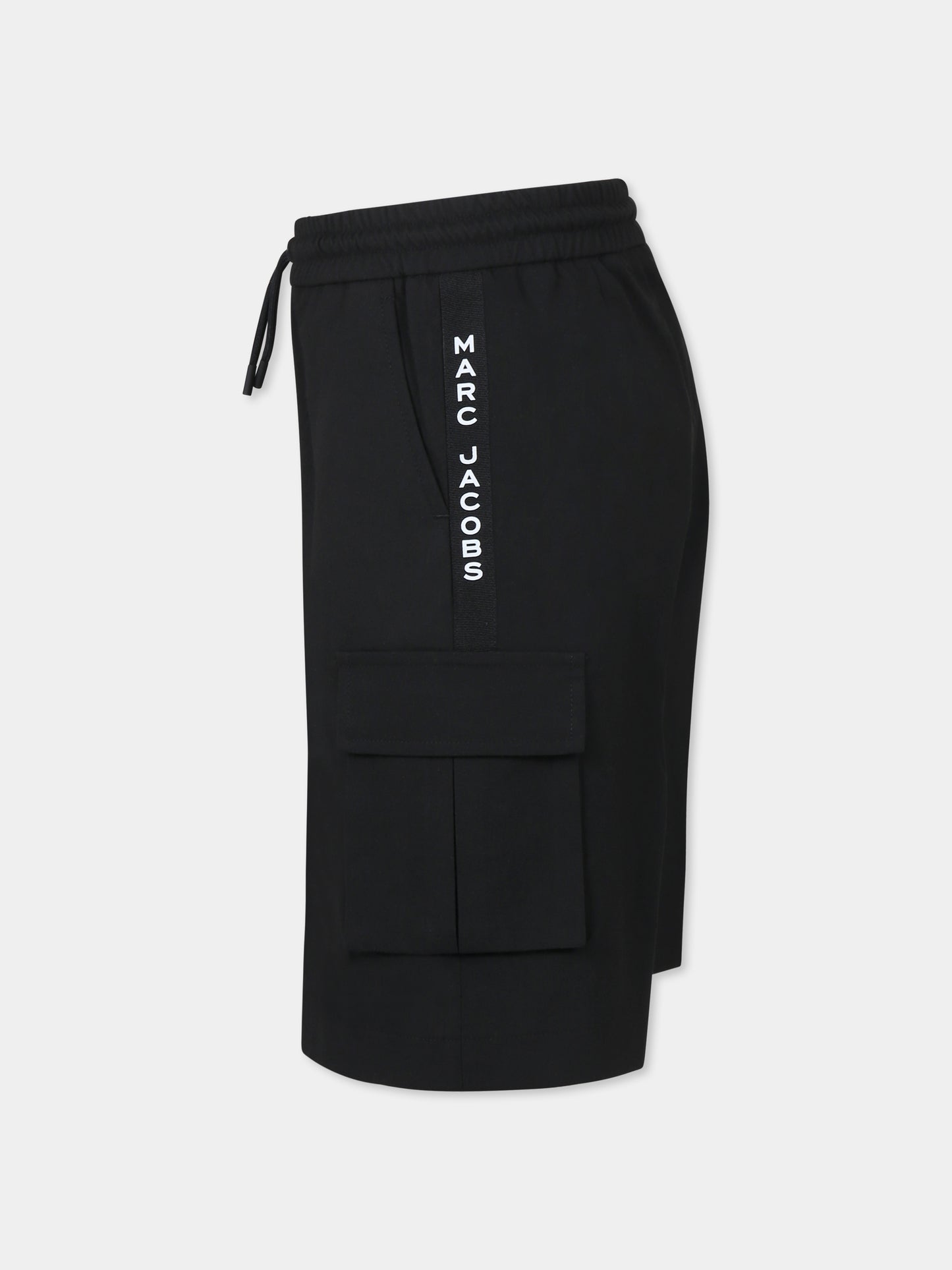 Shorts neri per bambino con logo,Marc Jacobs,W60493 09B