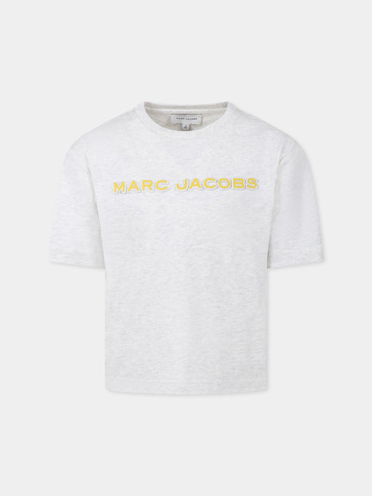 Grey t-shirt for boy with logo