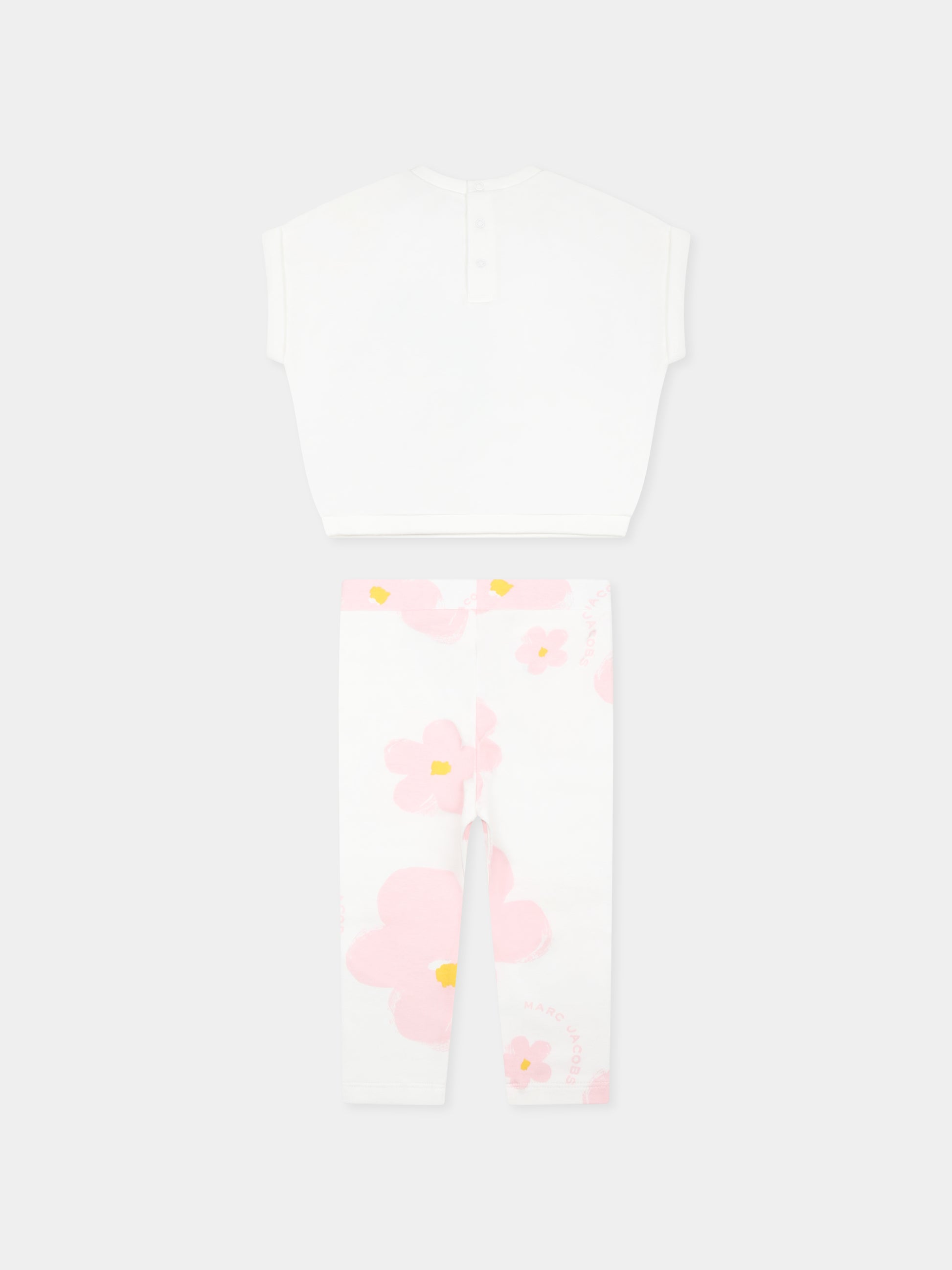 Completo bianco per neonata con fiori,Marc Jacobs,W60551 126