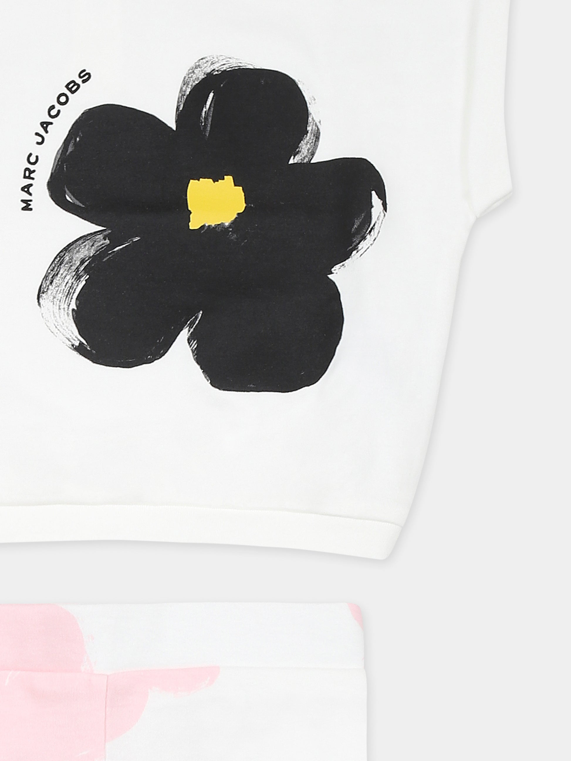 Completo bianco per neonata con fiori,Marc Jacobs,W60551 126