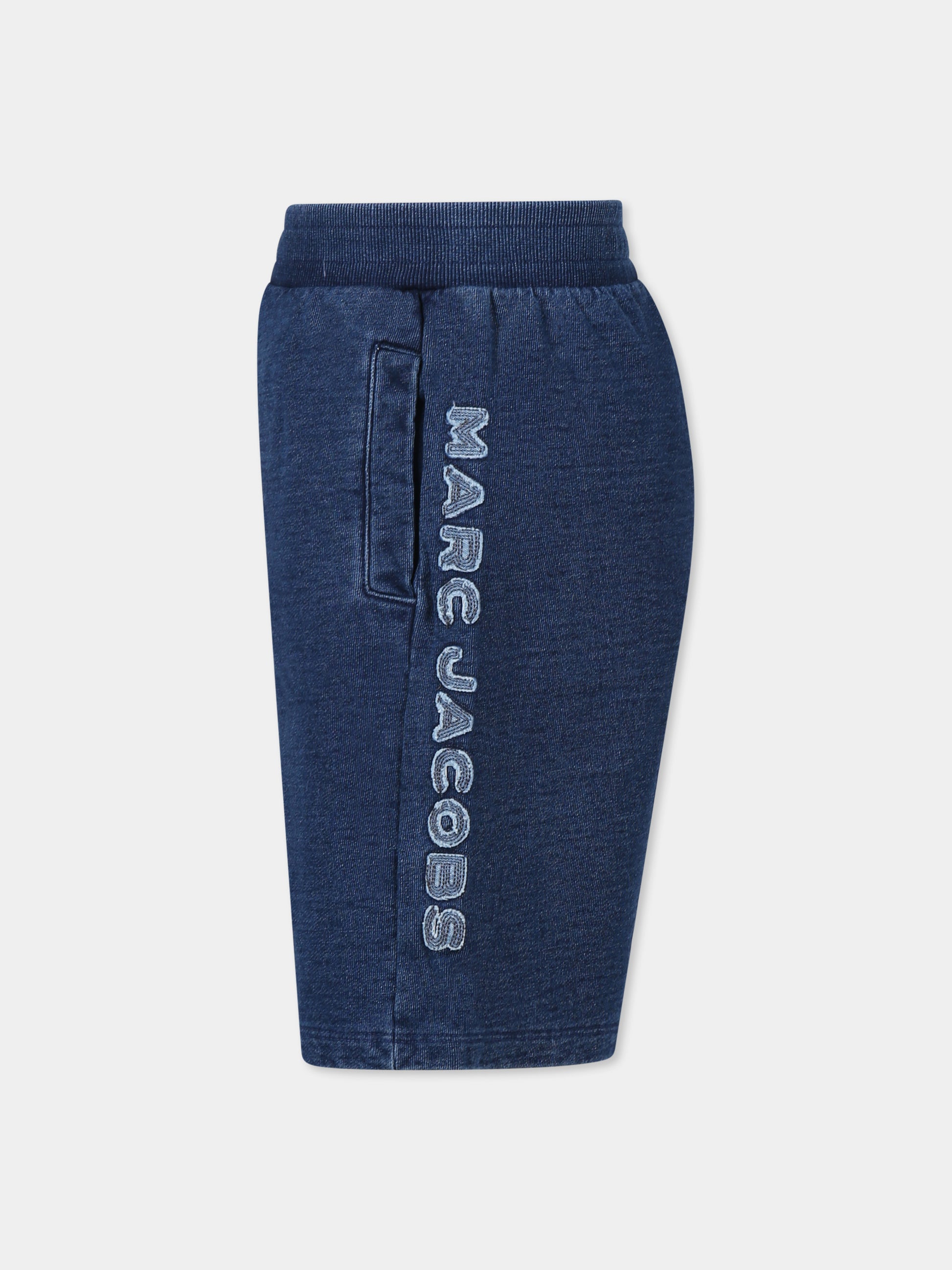 Shorts blu per bambino con logo,Marc Jacobs,W60476 Z10