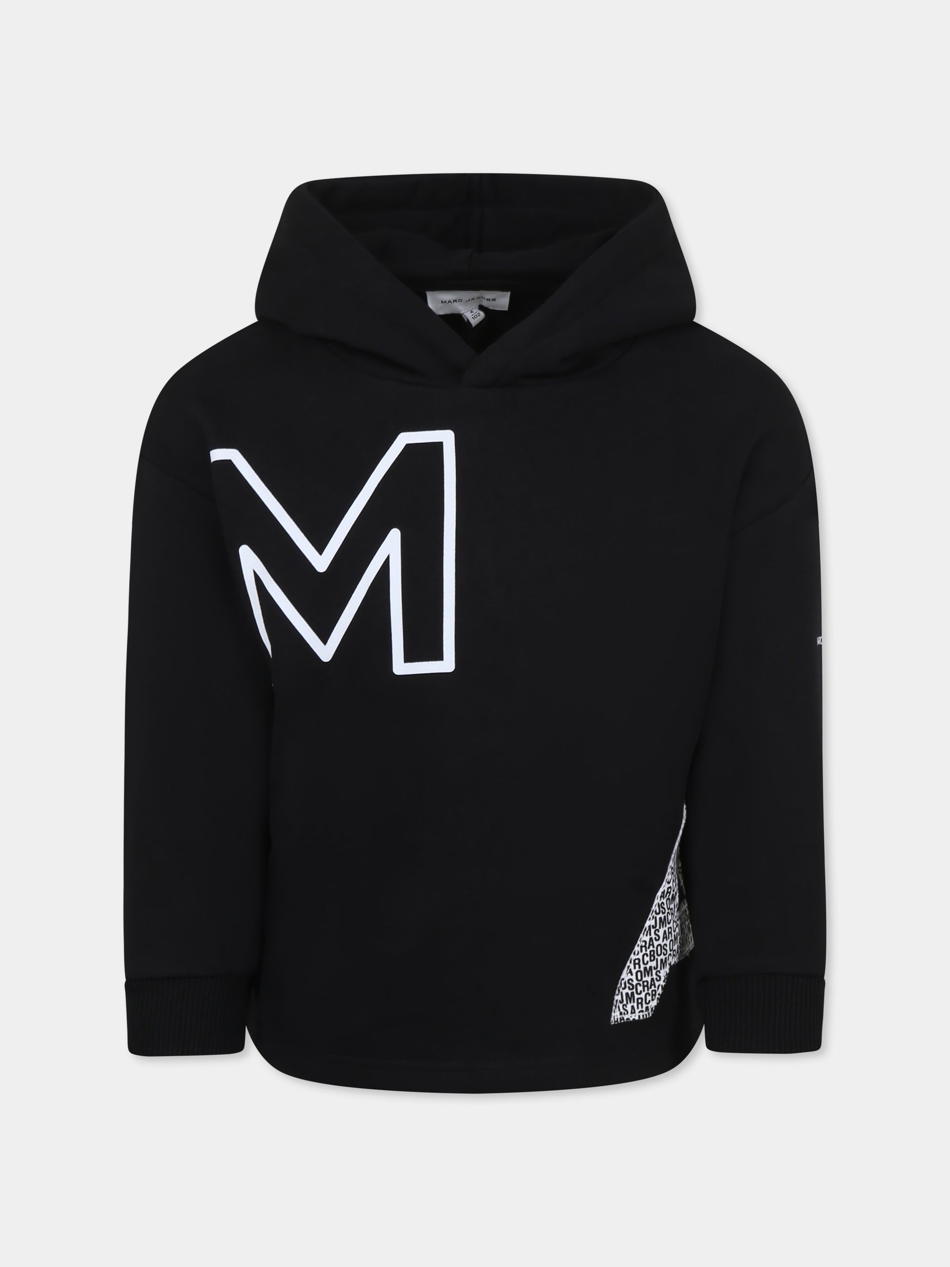 Felpa nera per bambino con logo,Marc Jacobs,W60431 09B