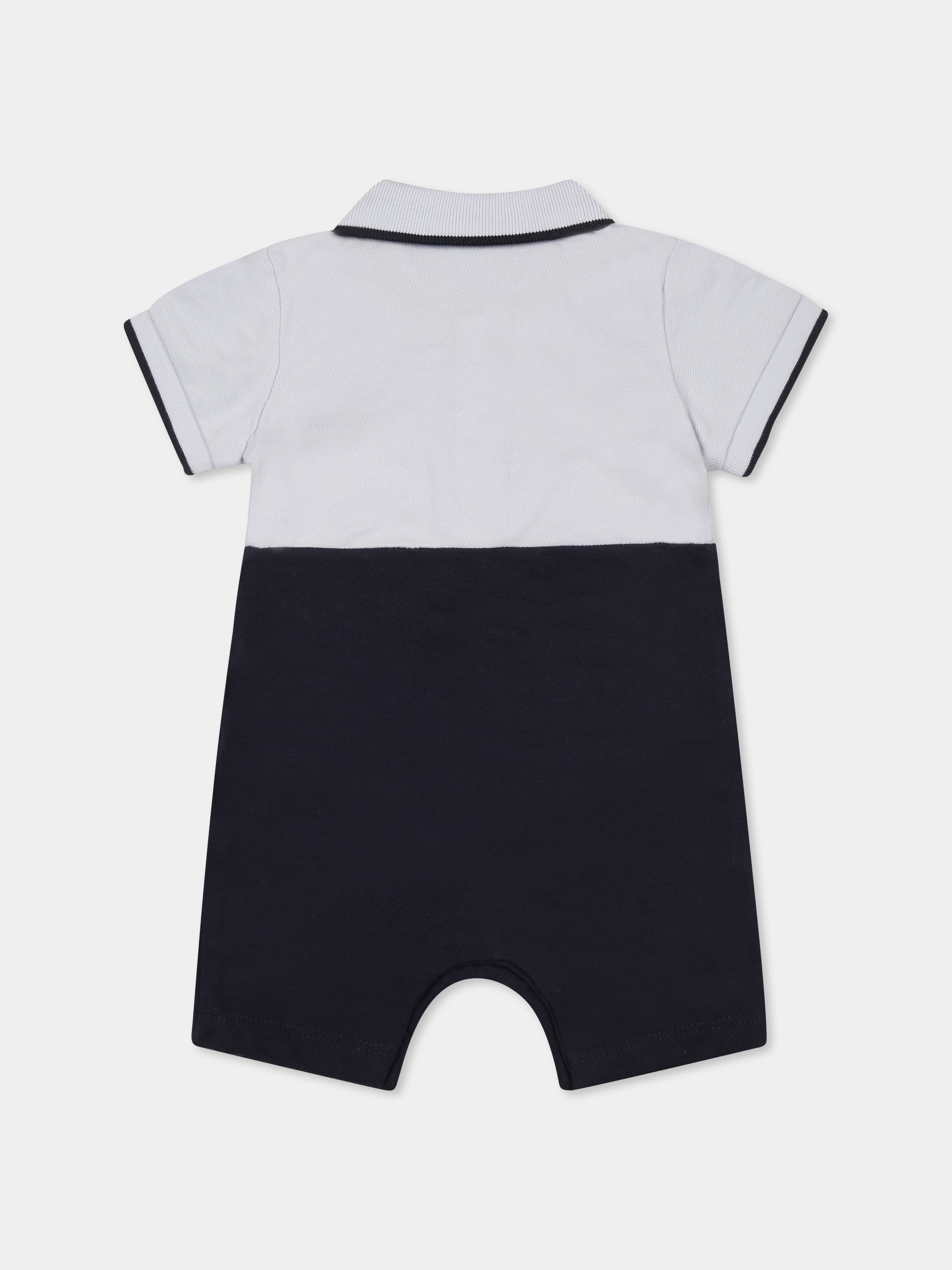 Pagliaccetto blu per neonato con logo,Boss,J52207 849