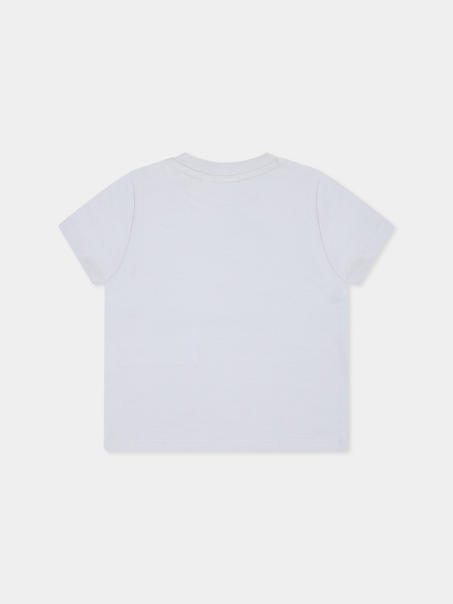 T-shirt celeste per neonato con logo,Boss,J52198 771