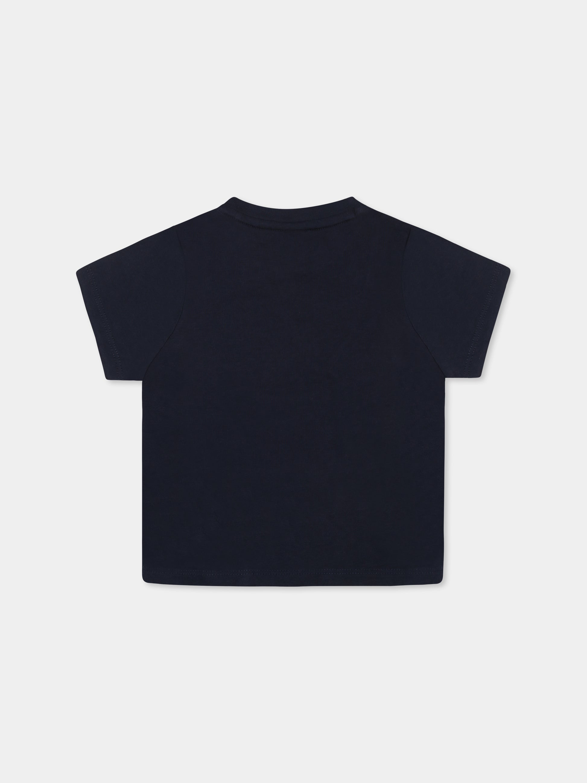 T-shirt blu per neonato con logo,Boss,J52113 849