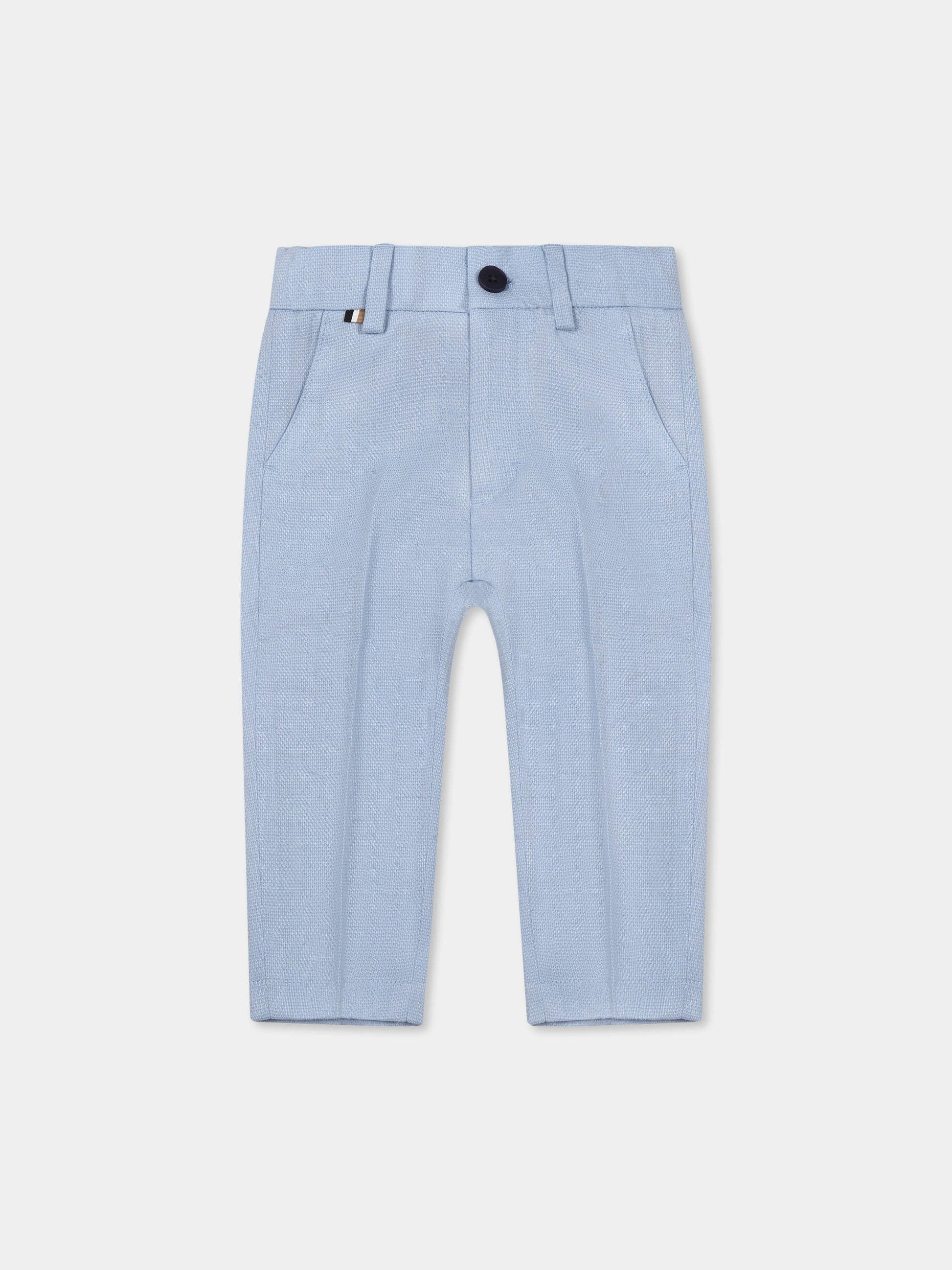 Pantaloni celesti per neonato,Boss,J52078 887