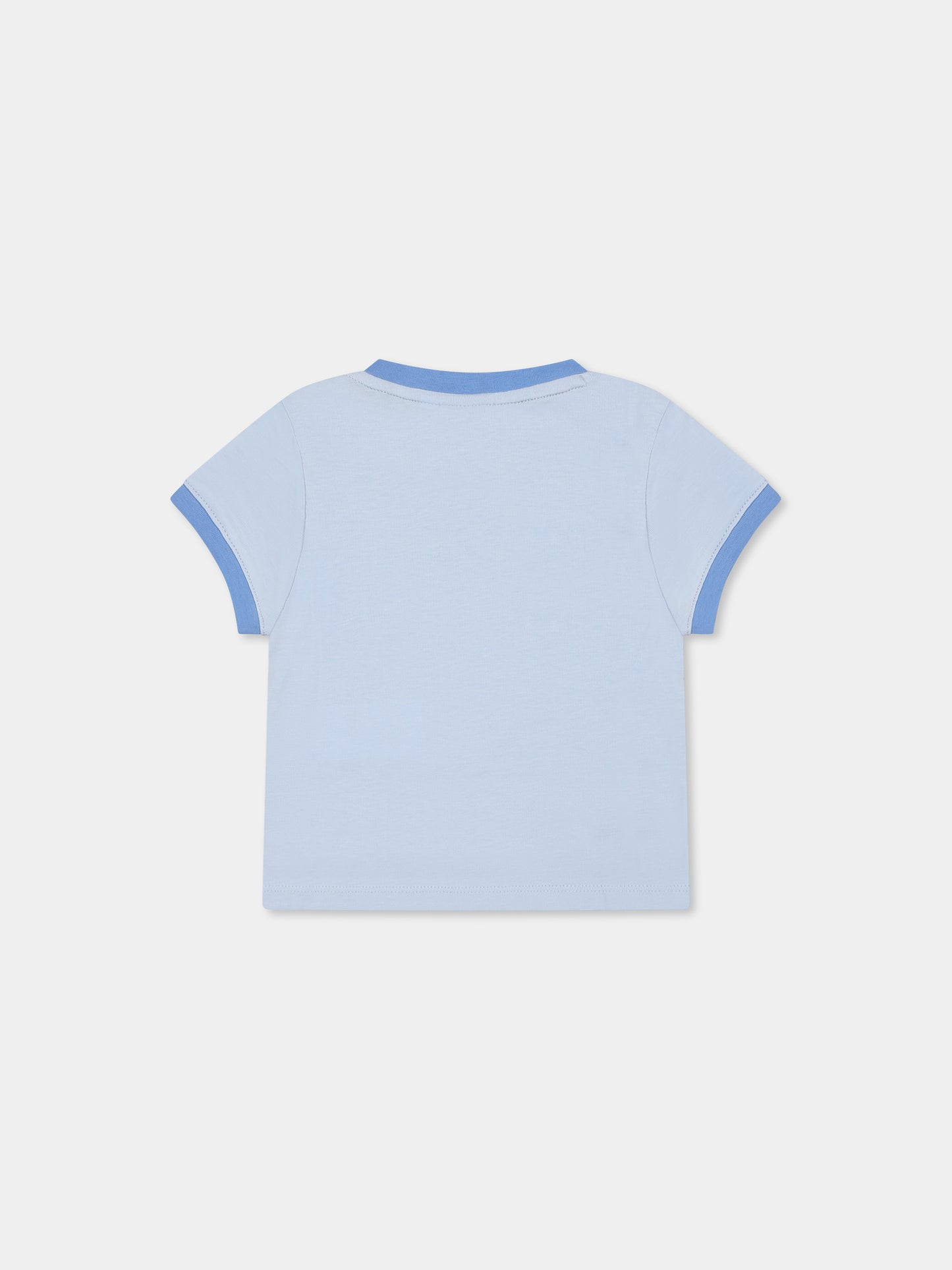 T-shirt celeste per neonato con logo,Boss,J52104 887