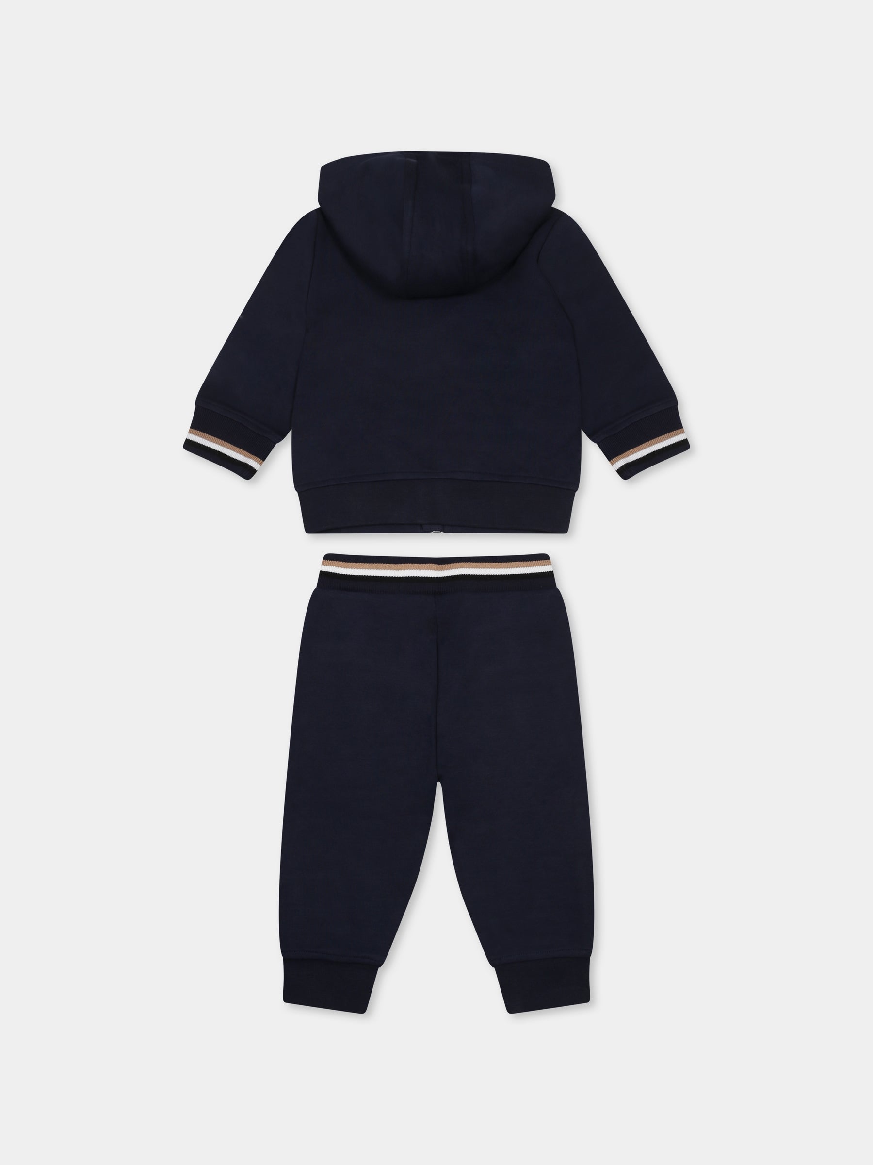 Completo blu per neonato con logo,Boss,J52126 849