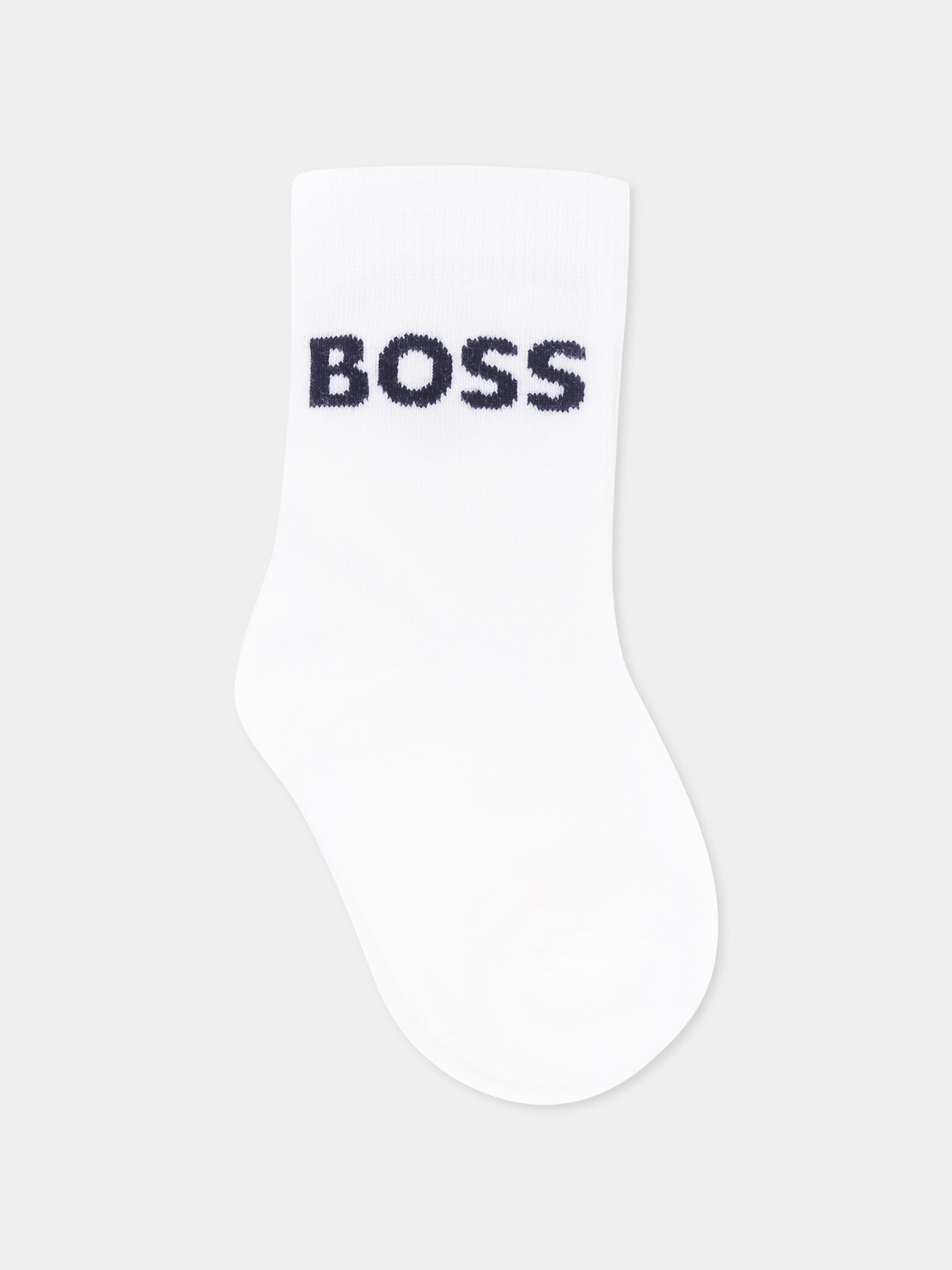 Set calzini multicolor per bambino con logo,Boss,J51745 09B