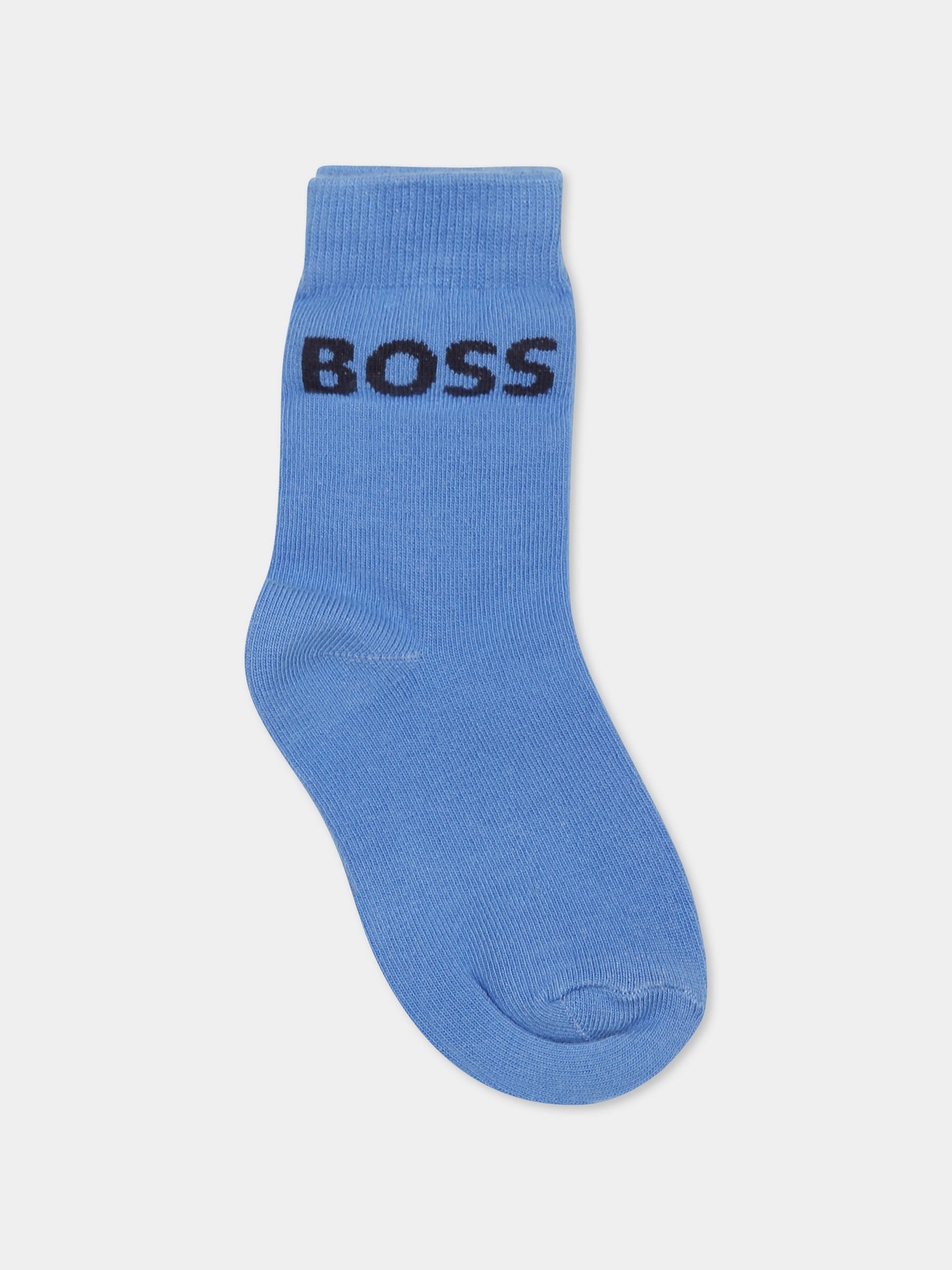 Set calzini multicolor per bambino con logo,Boss,J51745 849