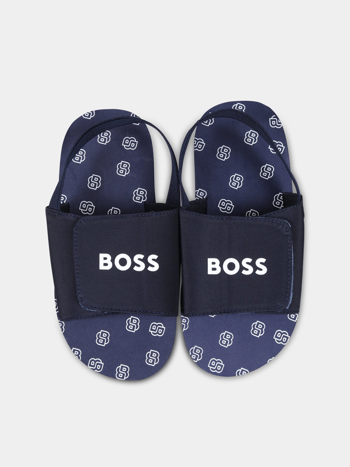 Sandali blu per bambino con logo,Boss,J52156 849