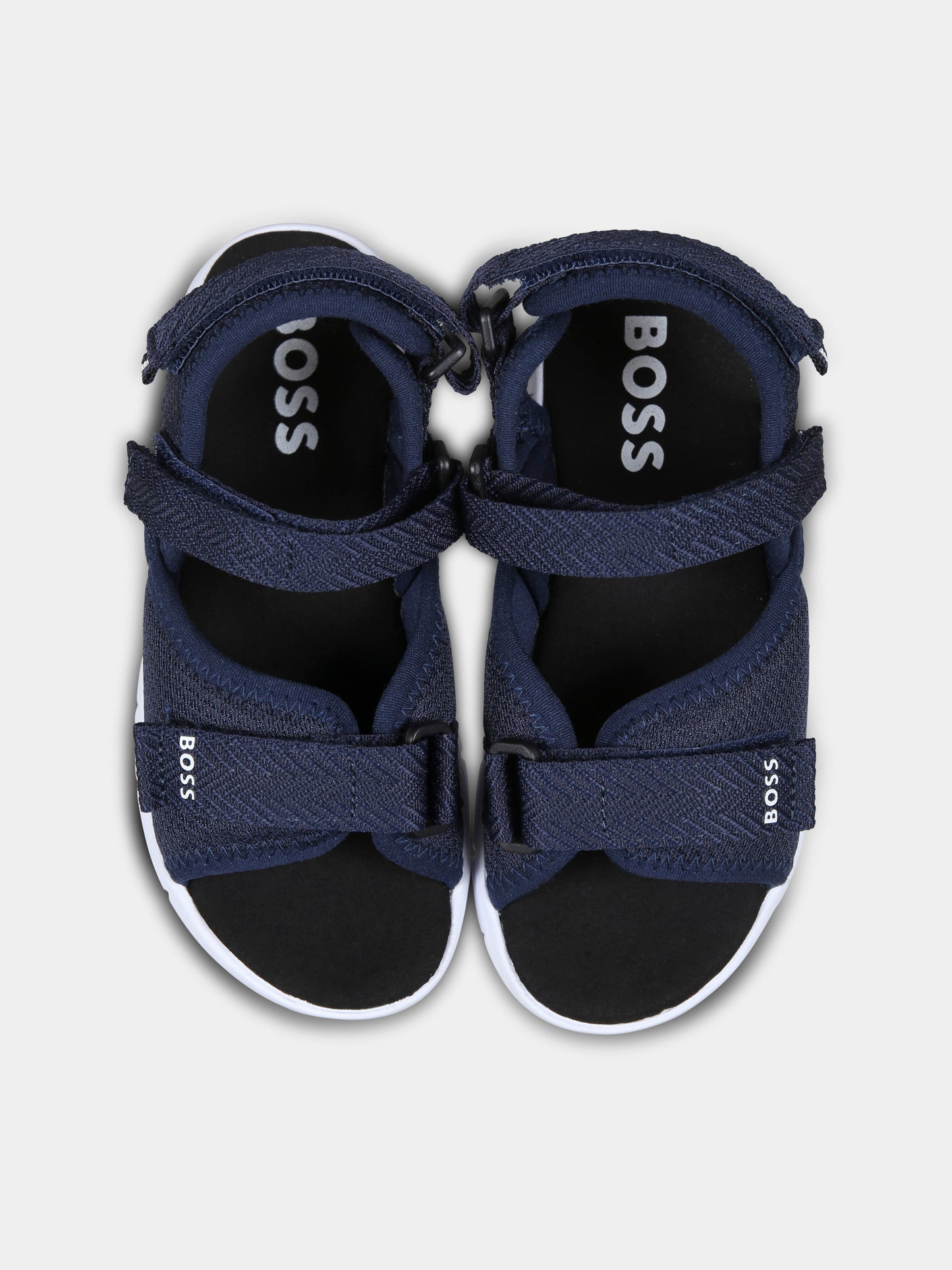 Sandali blu per bambino con logo,Boss,J51654 849