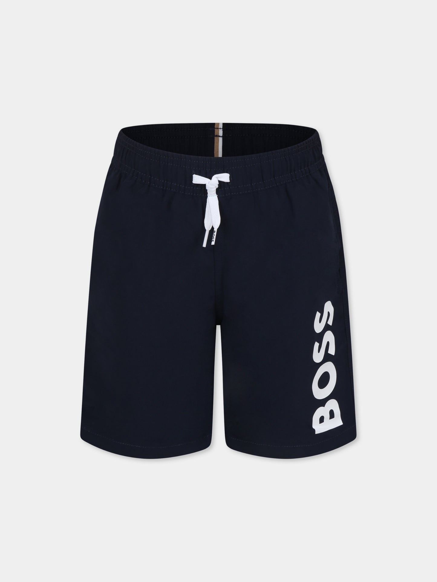Boxer mare blu per bambino con logo,Boss,J51973 849