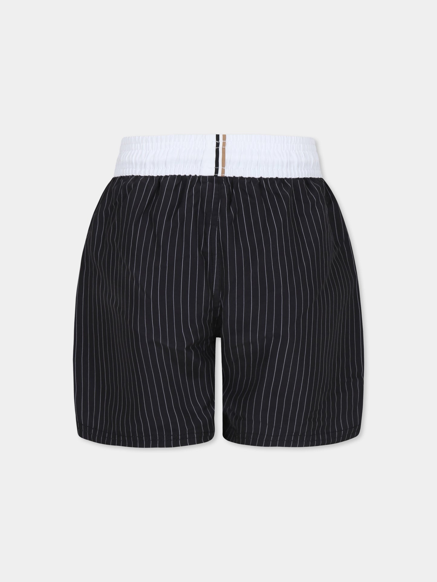 Boxer mare nero per bambino con logo,Boss,J51970 09B