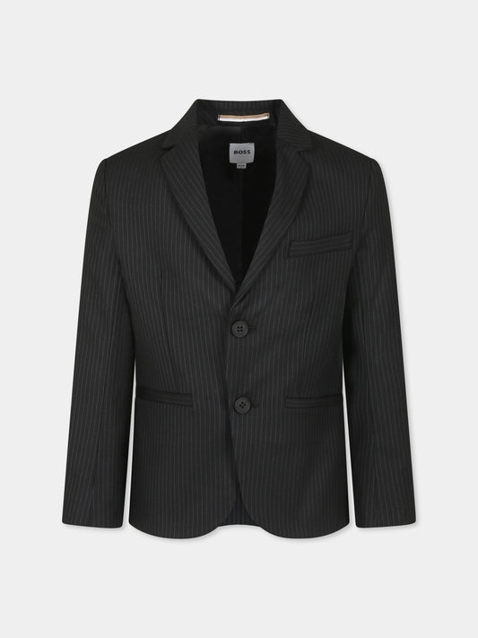 Giacca nera per bambino,Boss,J52067 09B