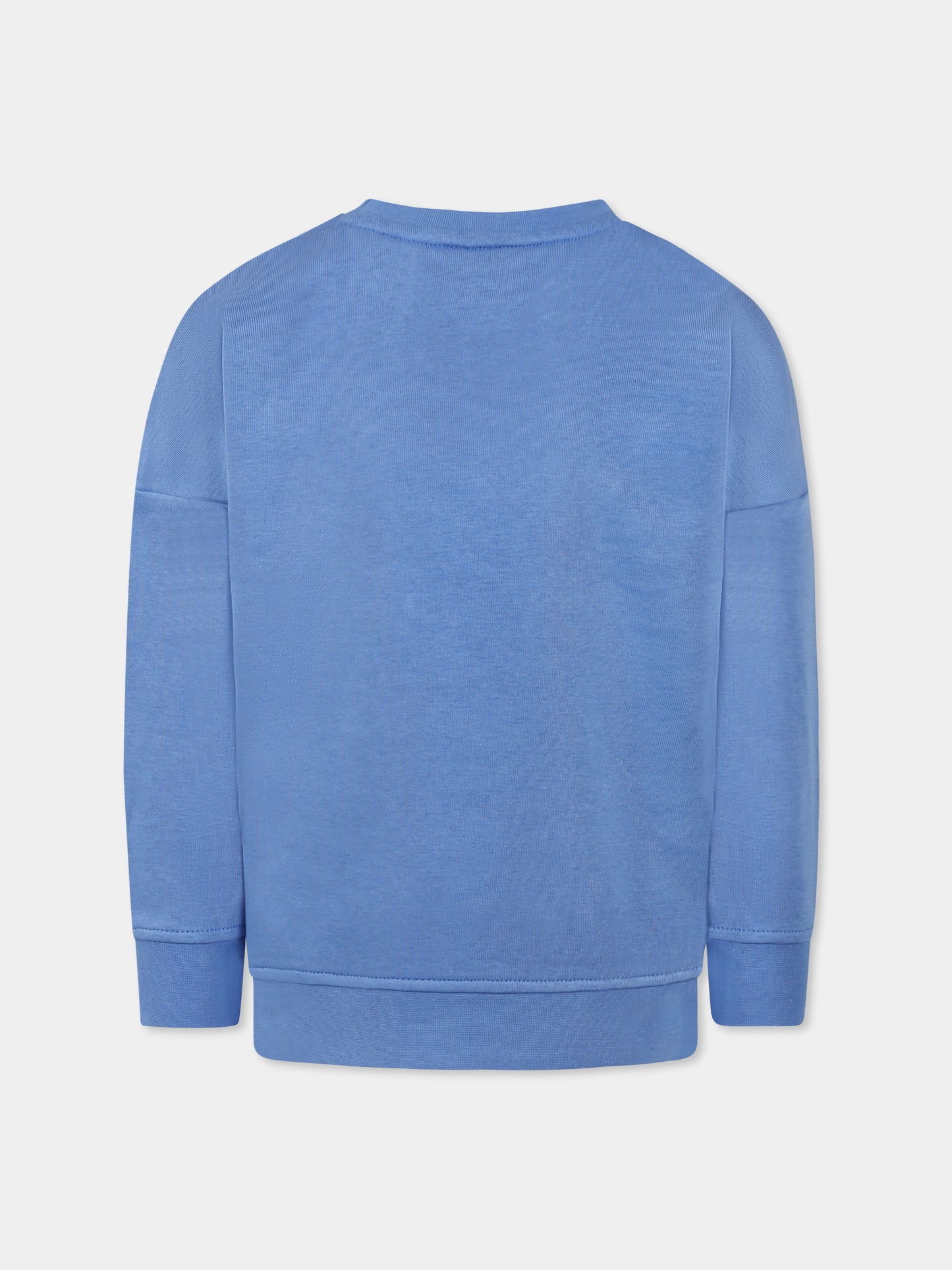 Felpa celeste per bambino con logo,Boss,J52021 84B