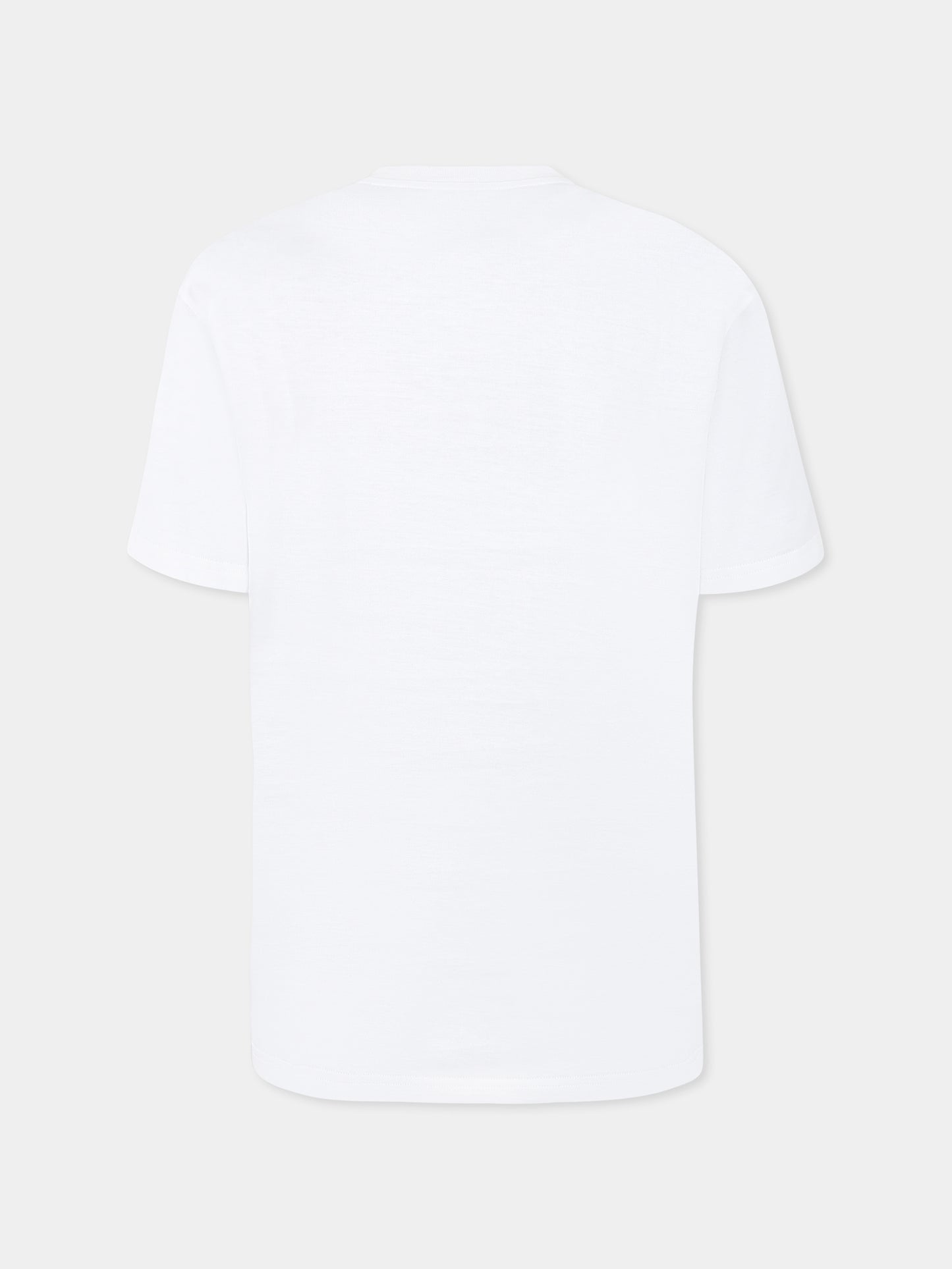 T-shirt bianca per bambini con logo DG,Dolce & Gabbana Kids,L4JTHV G7O0P W0111