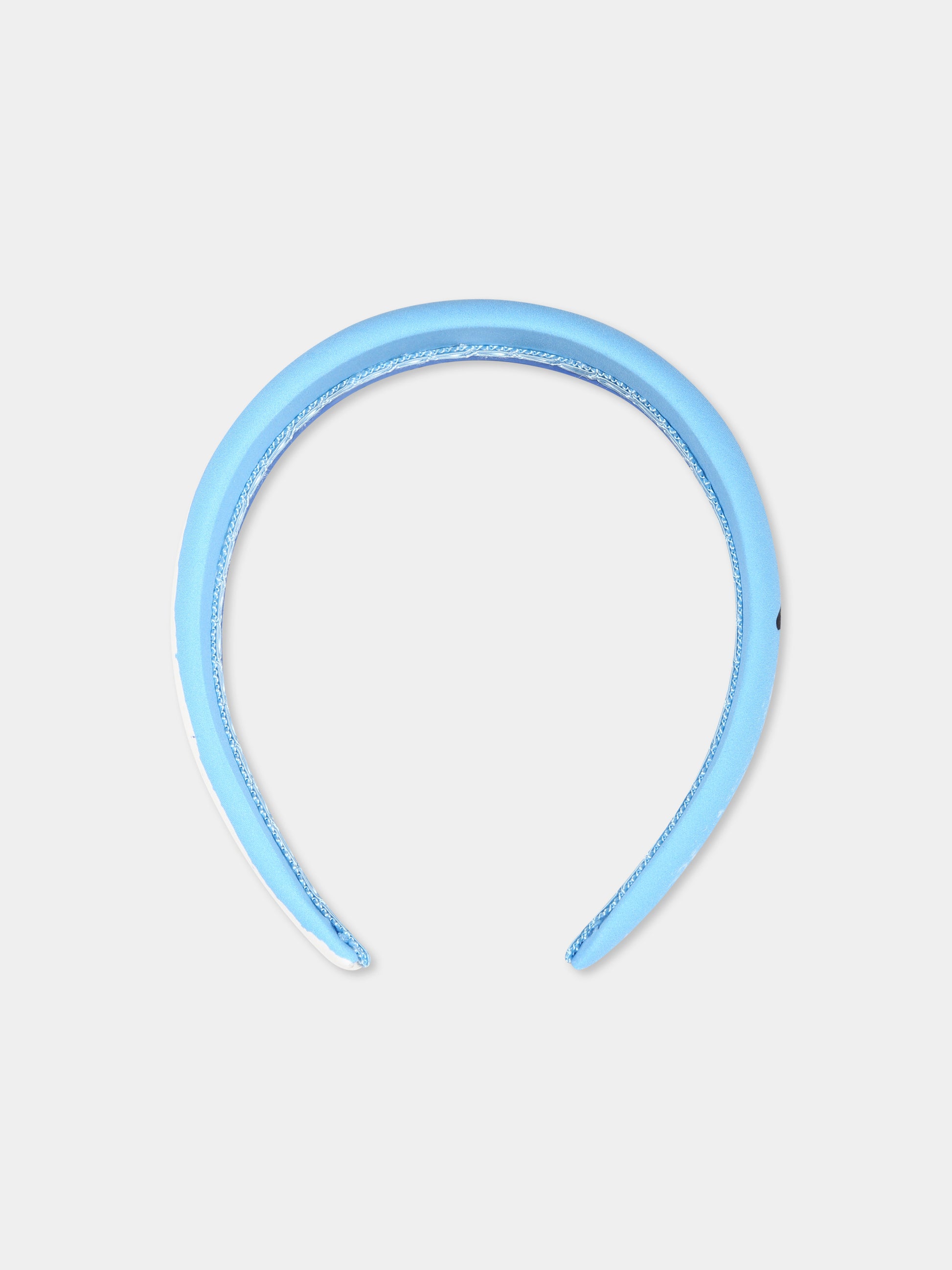 Cerchietto bianco per bambina con logo,Dolce & Gabbana Kids,LB3L54 FI5KS HB5KB