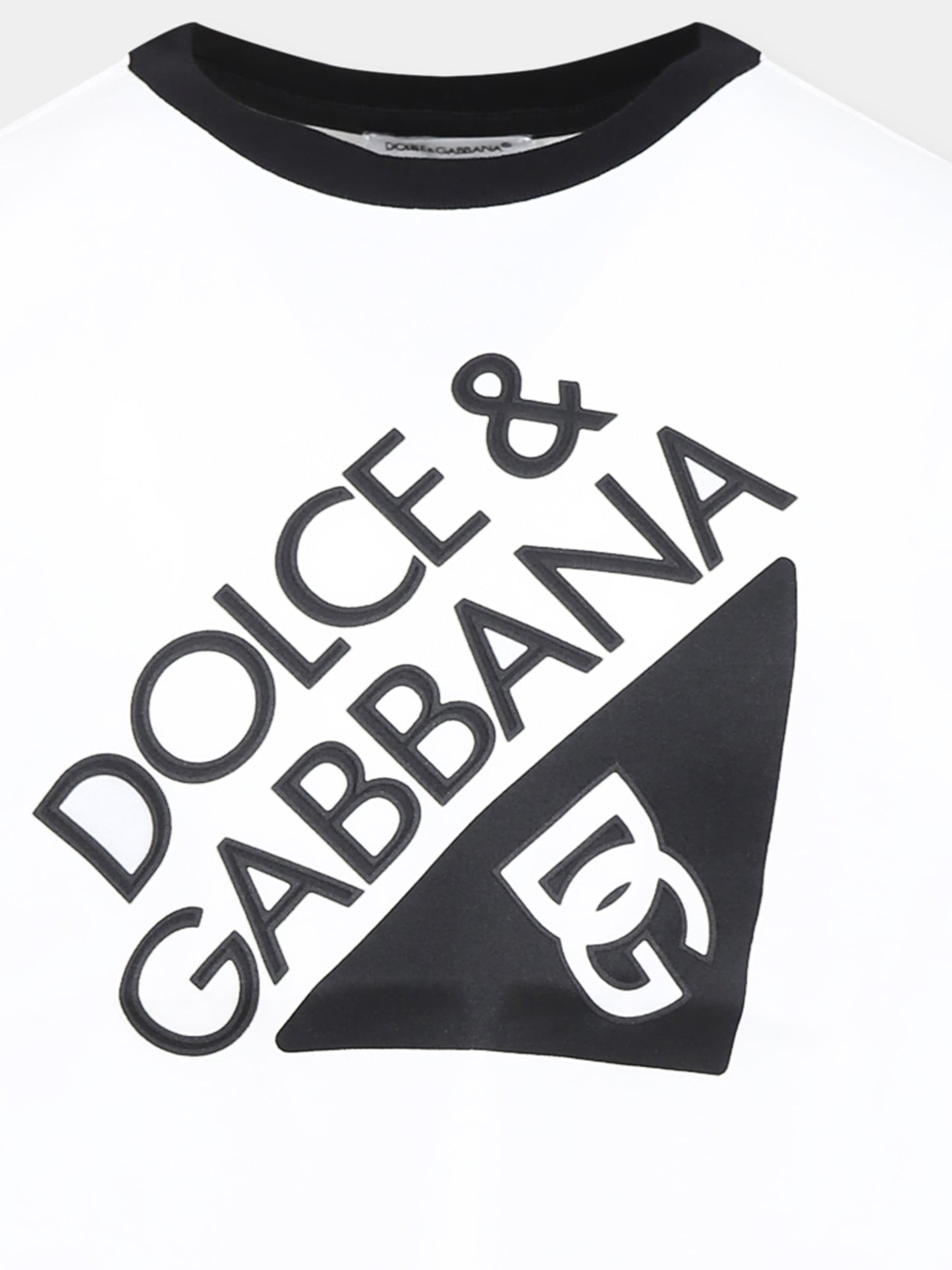 White t-shirt for kids with logo