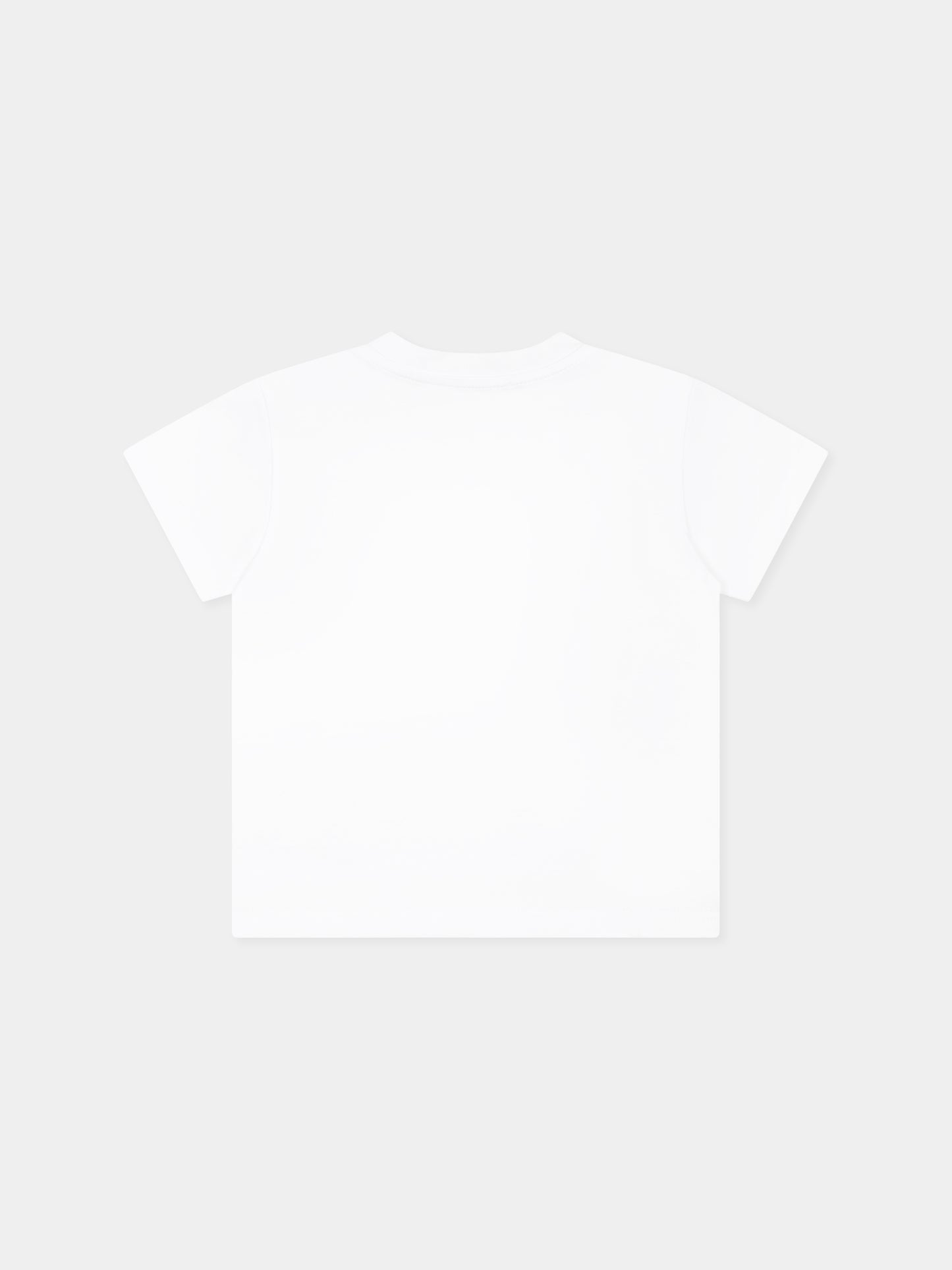 T-shirt bianca per neonati con logo,Dolce & Gabbana Kids,L1JTEV G7G3V S9000