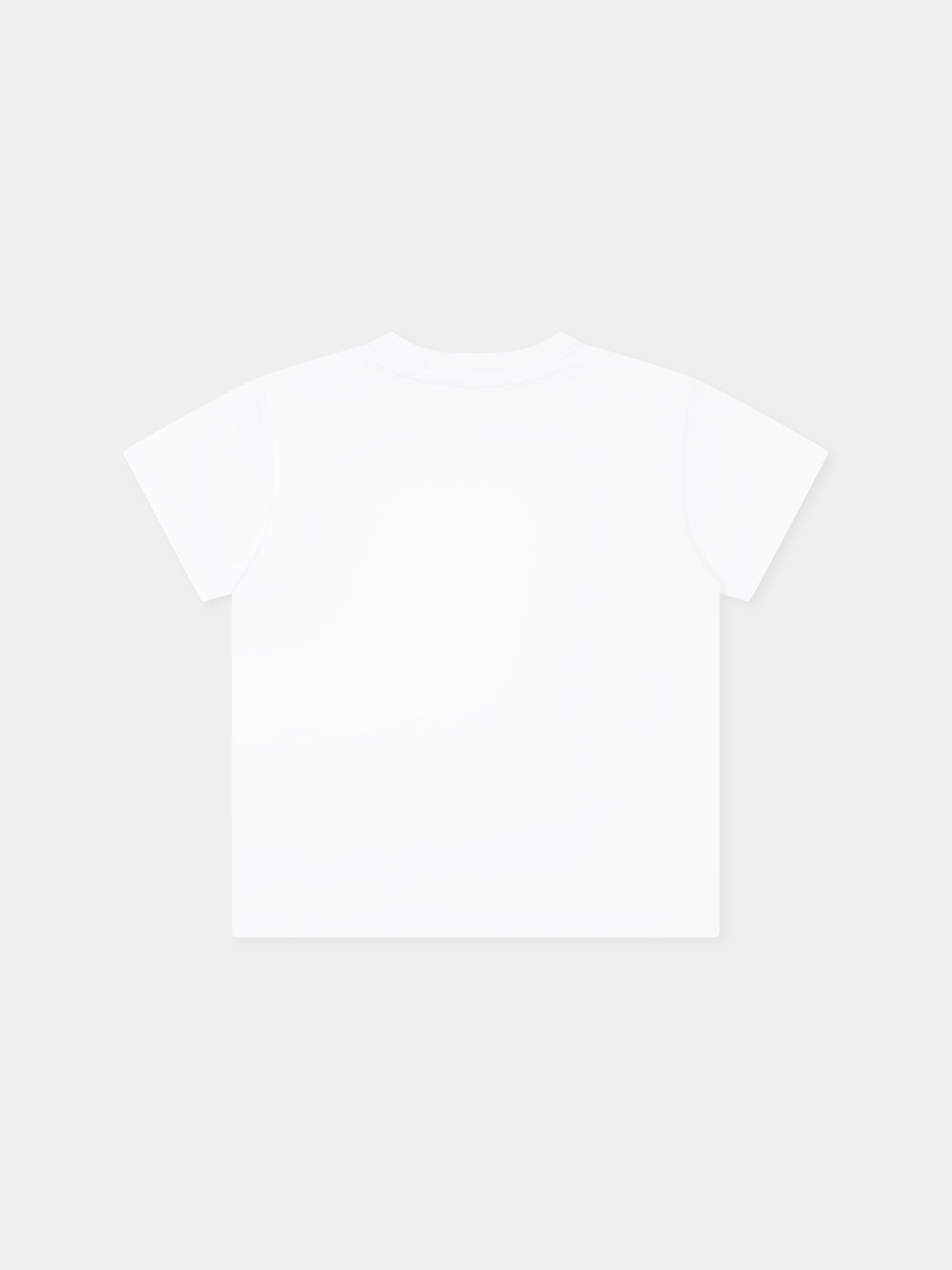 T-shirt bianca per neonati con logo,Dolce & Gabbana Kids,L1JTEV G7G3V S9000