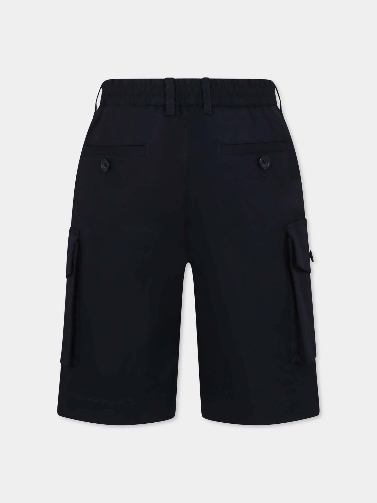Blue shorts for boy with logo