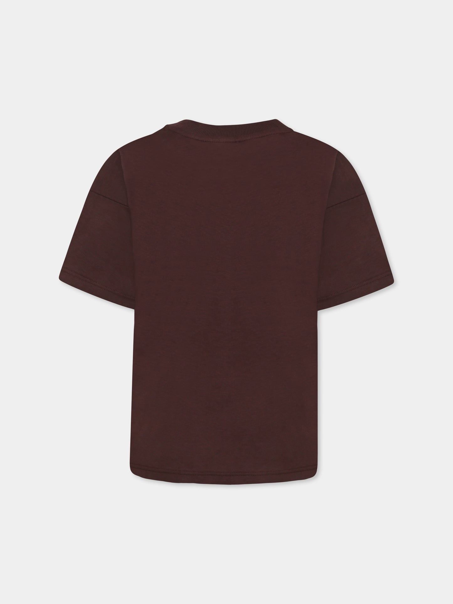 T-shirt marrone per bambino con camaleonte,Mini Rodini,2522015916