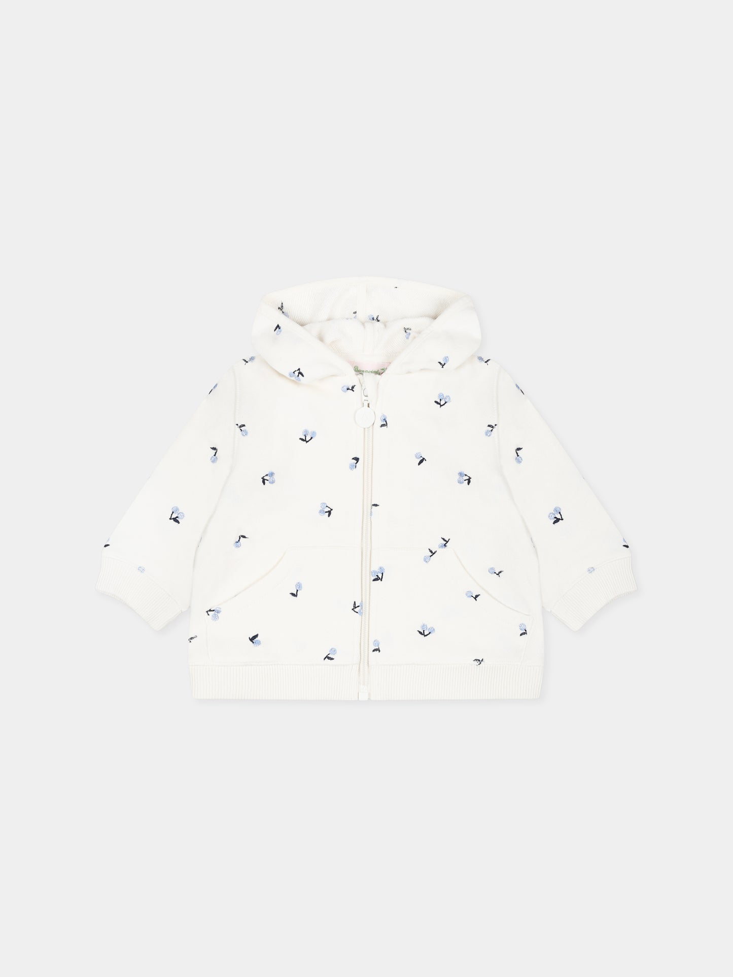 Felpa avorio per neonata con ciliegie,Bonpoint,S05XSWK00002 672