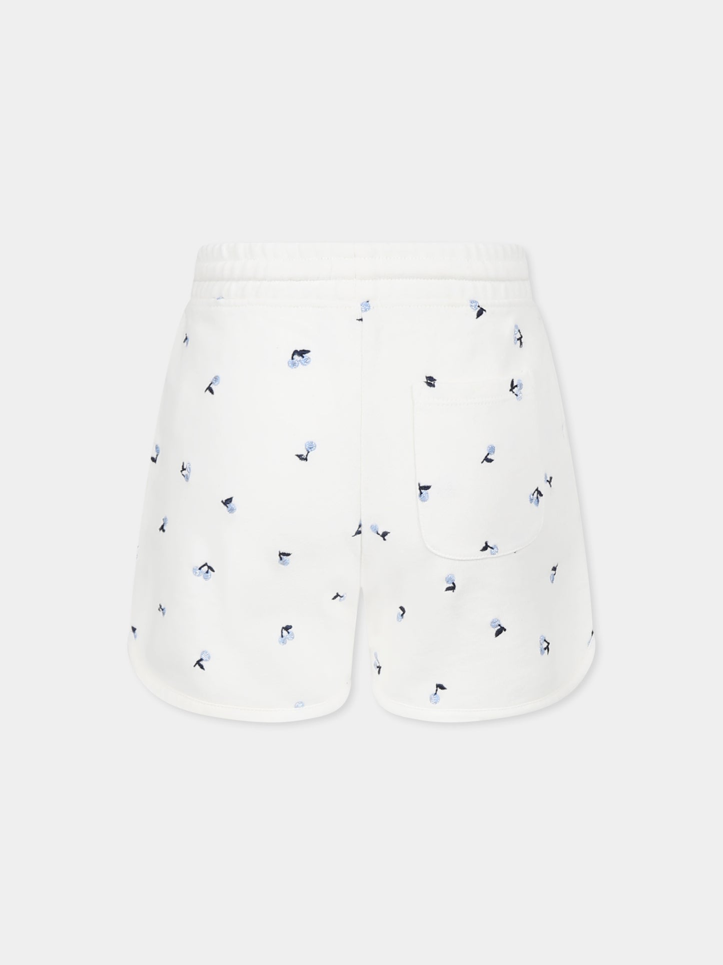 Shorts avorio per bambina con ciliegie,Bonpoint,S05GBEK00003 672