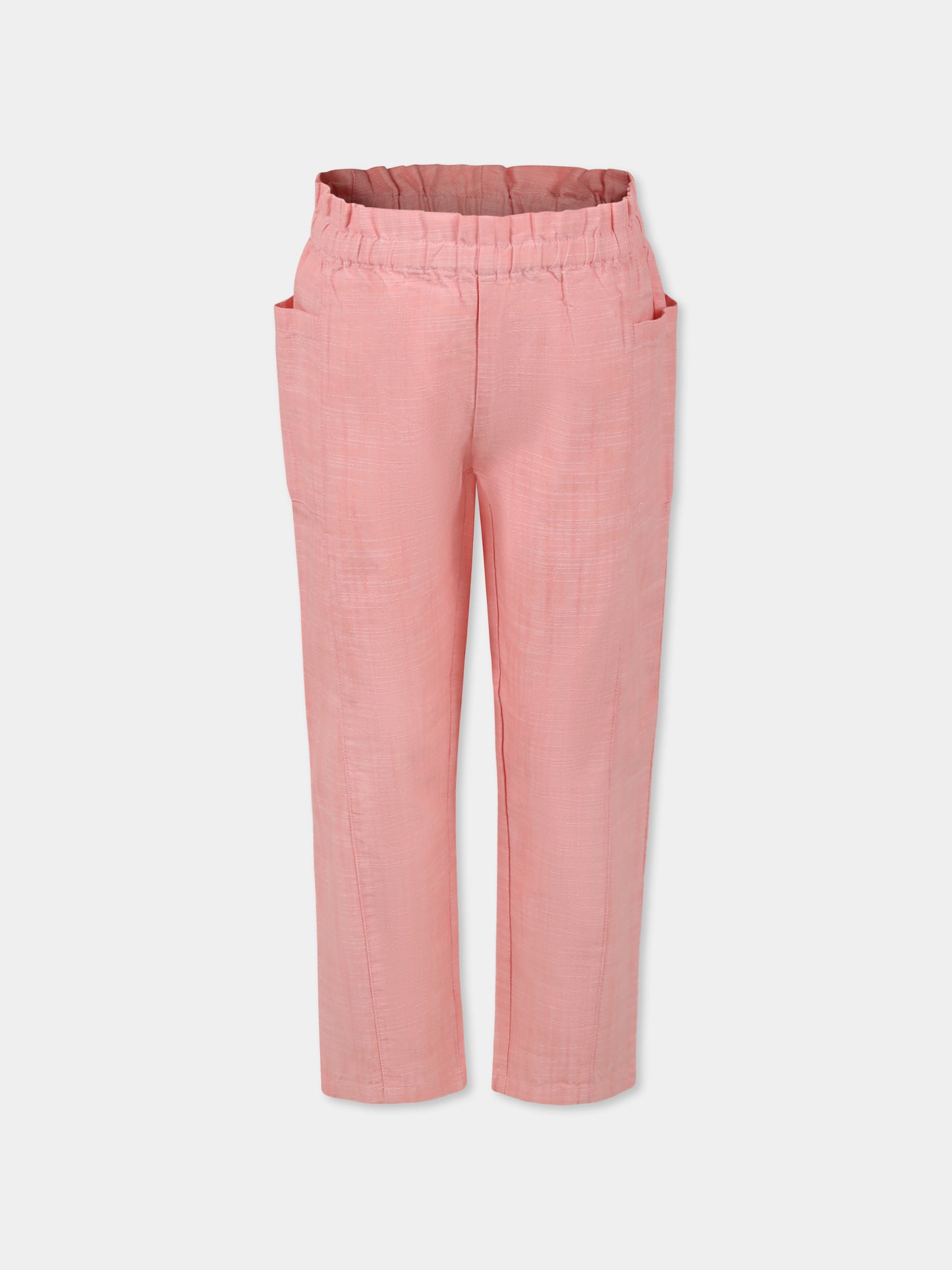 Pantaloni rosa per bambina con ciliegie,Bonpoint,S05GPAW00006 023C