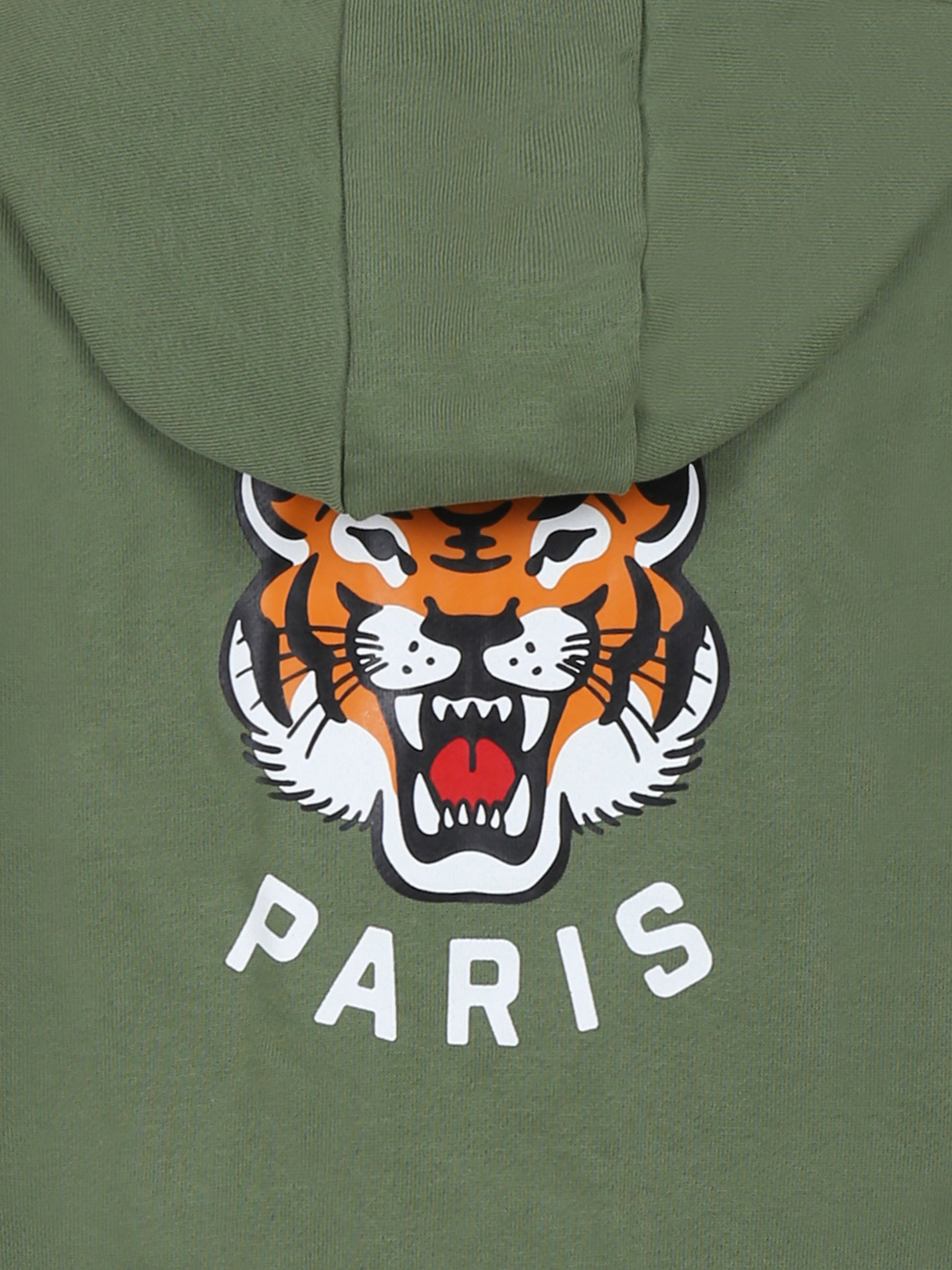 Felpa verde per bambini con Lucky Tiger,Kenzo Kids,K61190 64S