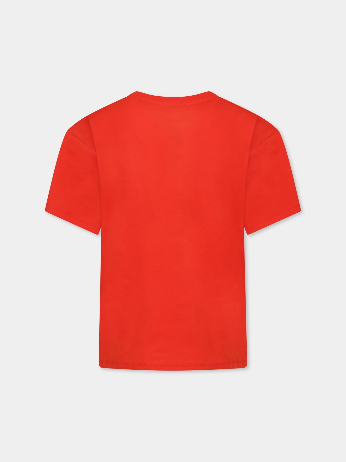 Red t-shirt for kids with Lucky Tiger