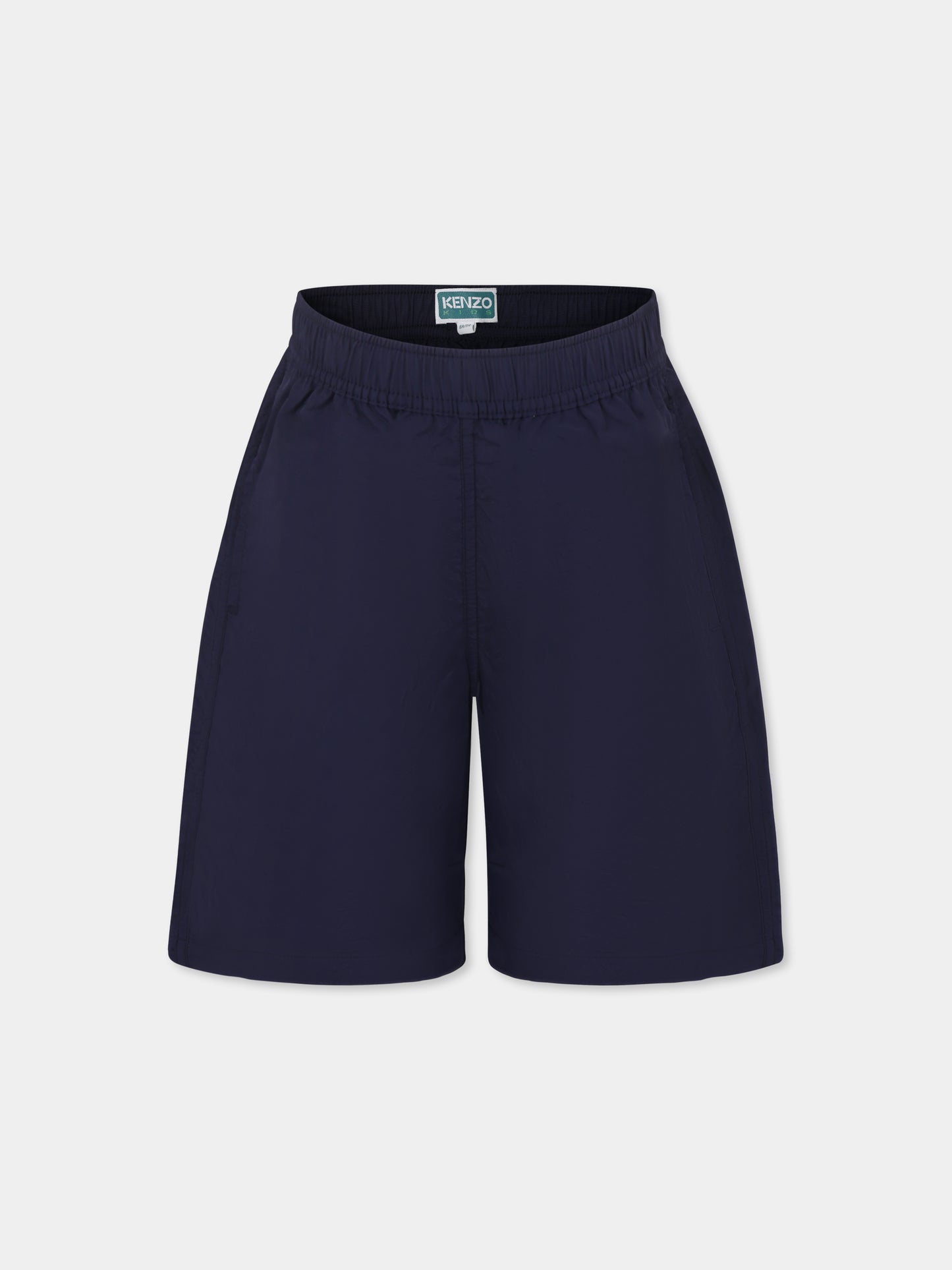 Shorts blu per bambino con logo,Kenzo Kids,K61182 848