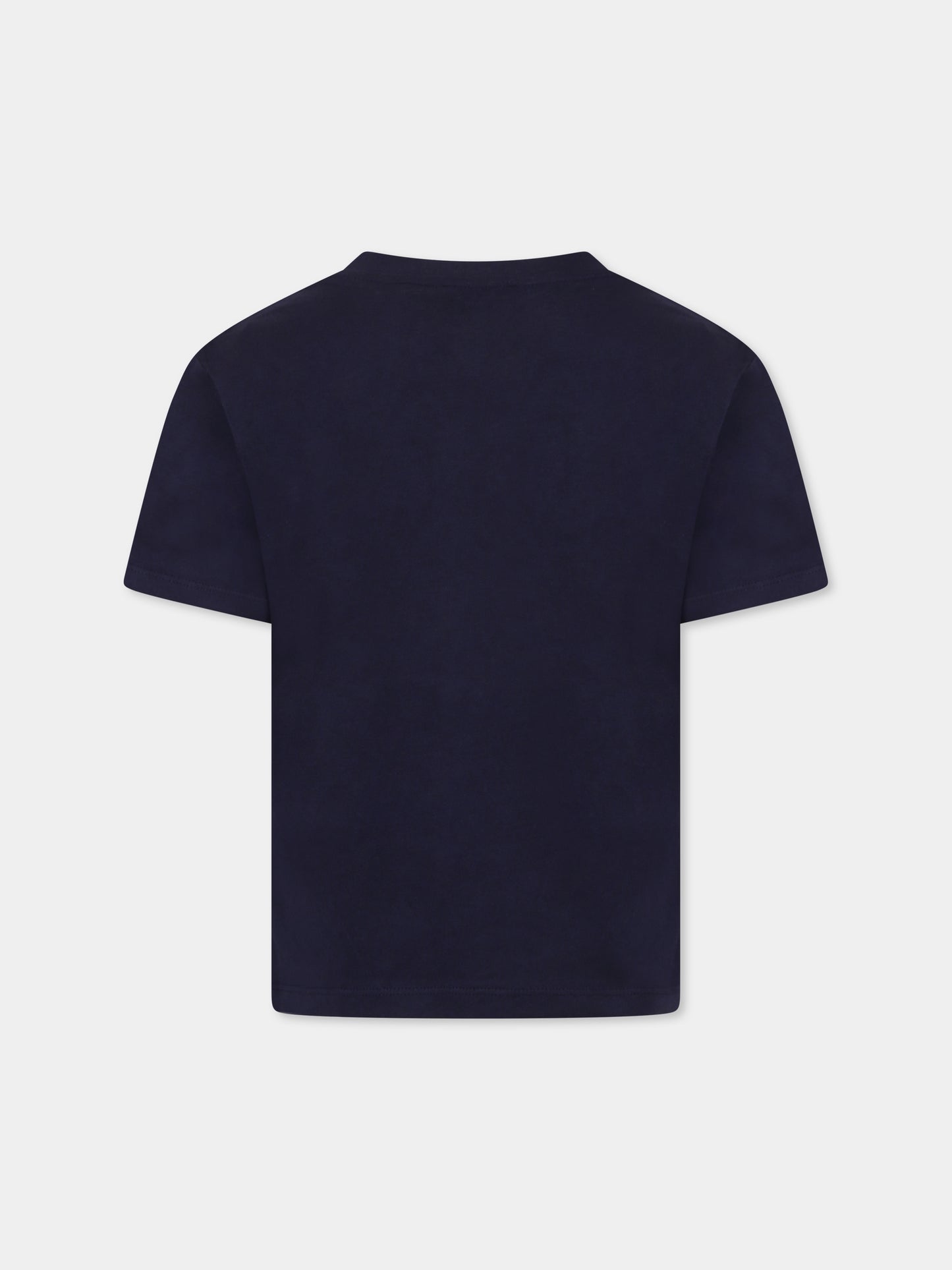 Blue t-shirt for kids with logo