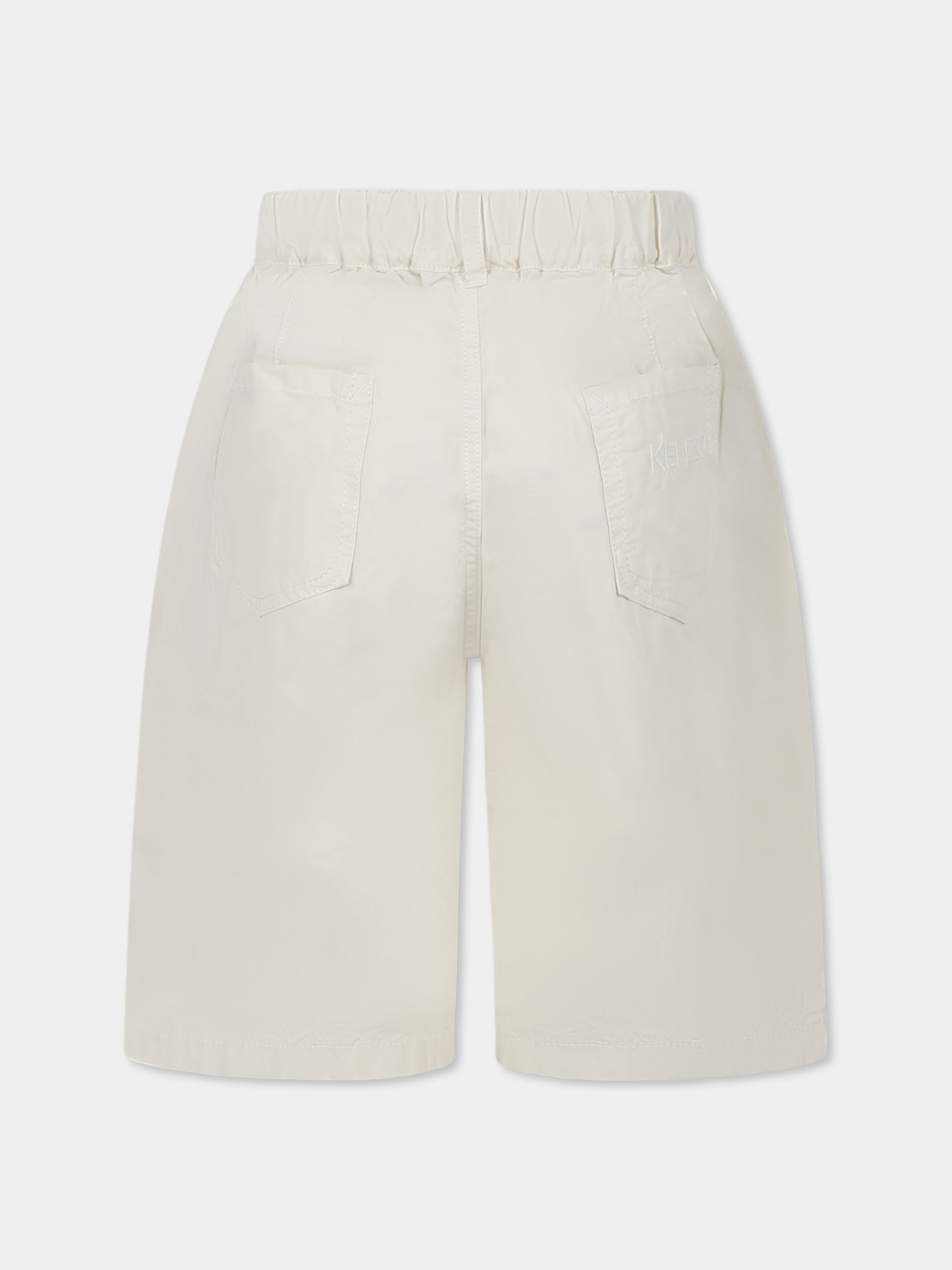 Shorts beige per bambino con logo,Kenzo Kids,K61113 21G