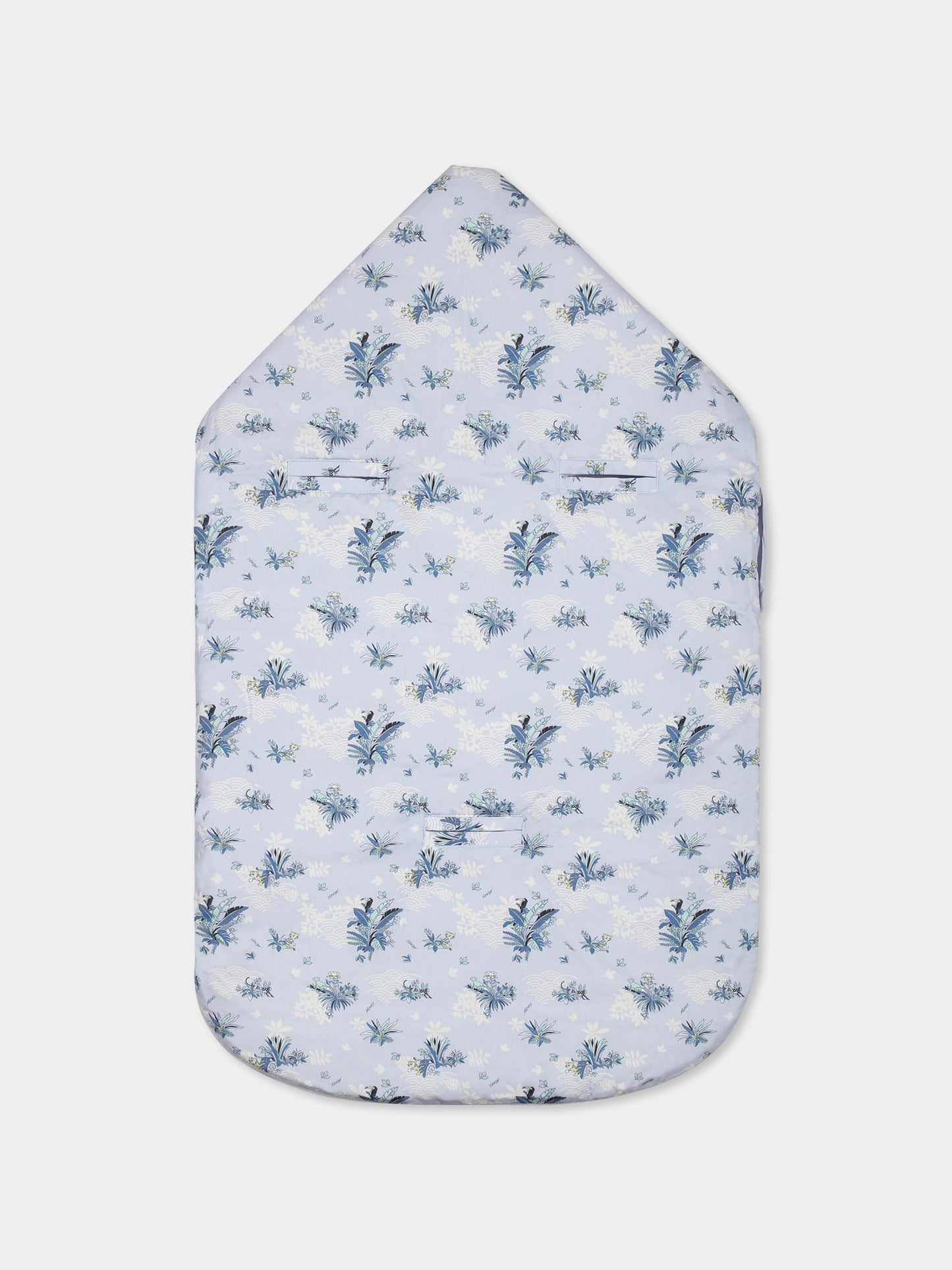 Sacco nanna celeste reversibile per neonato con stampa giungla,Kenzo Kids,K60878 771