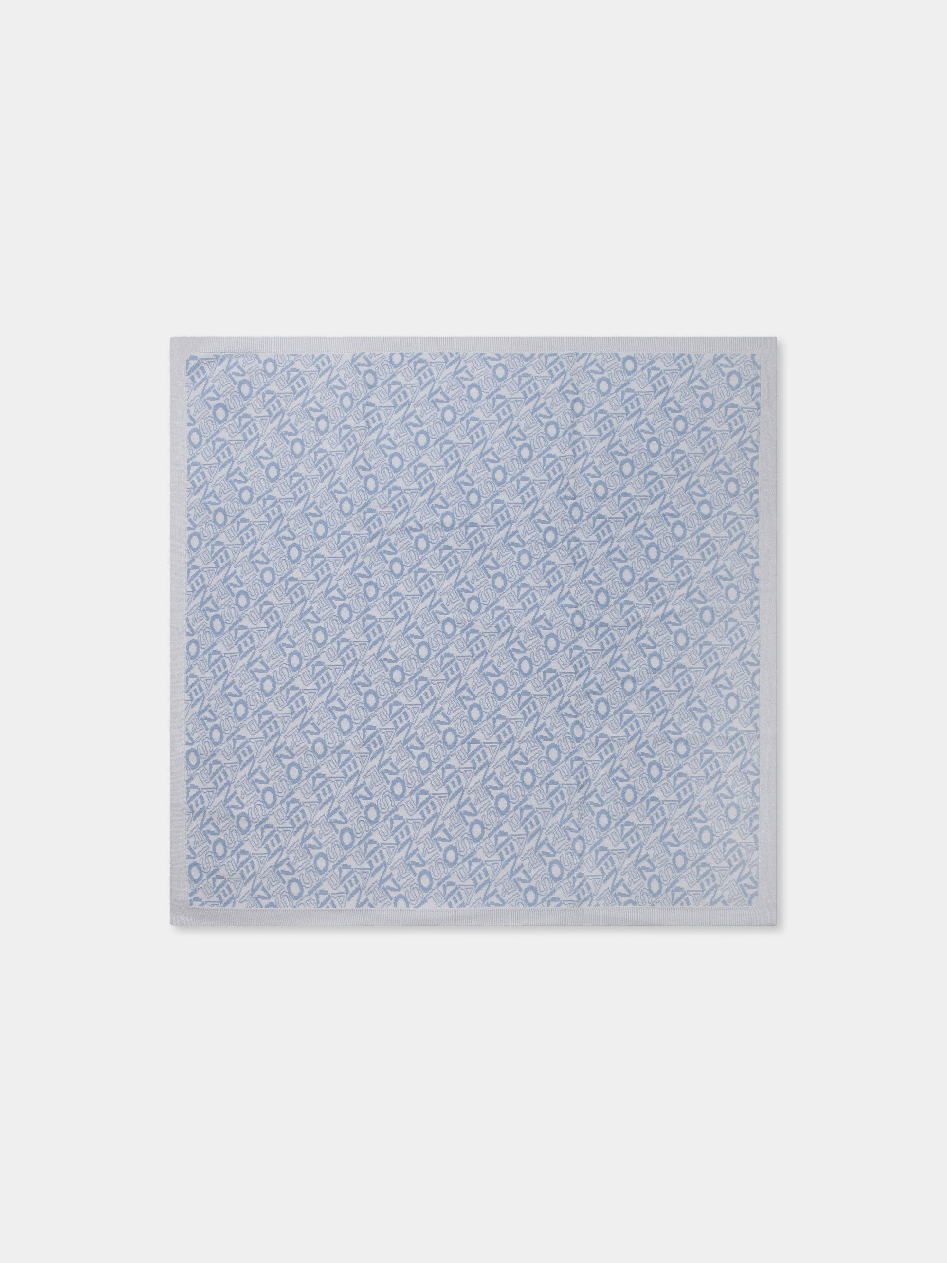 Coperta celeste per neonato con logo,Kenzo Kids,K60873 77A