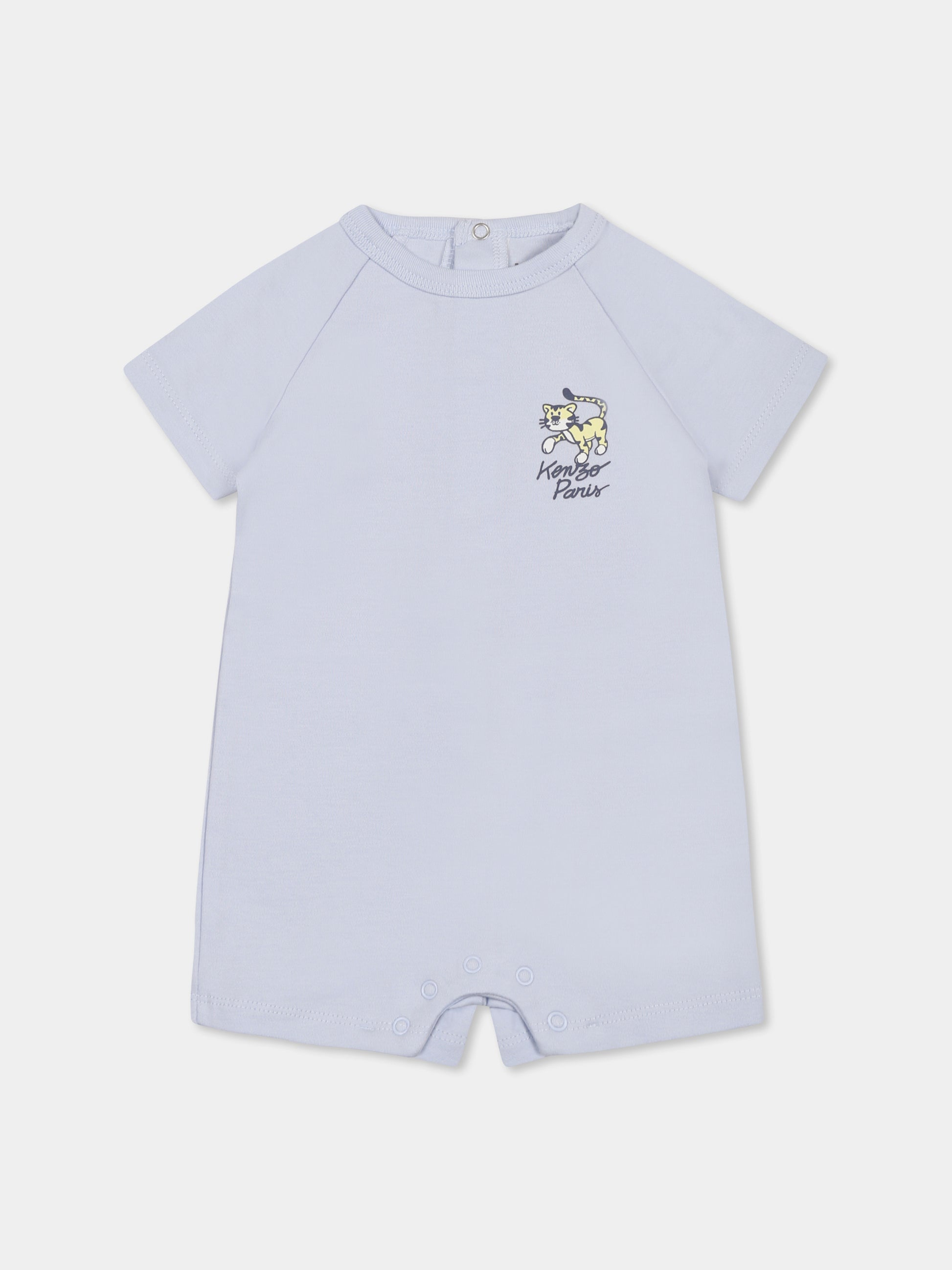 Pagliaccetto celeste per neonato con tigre,Kenzo Kids,K60854 771