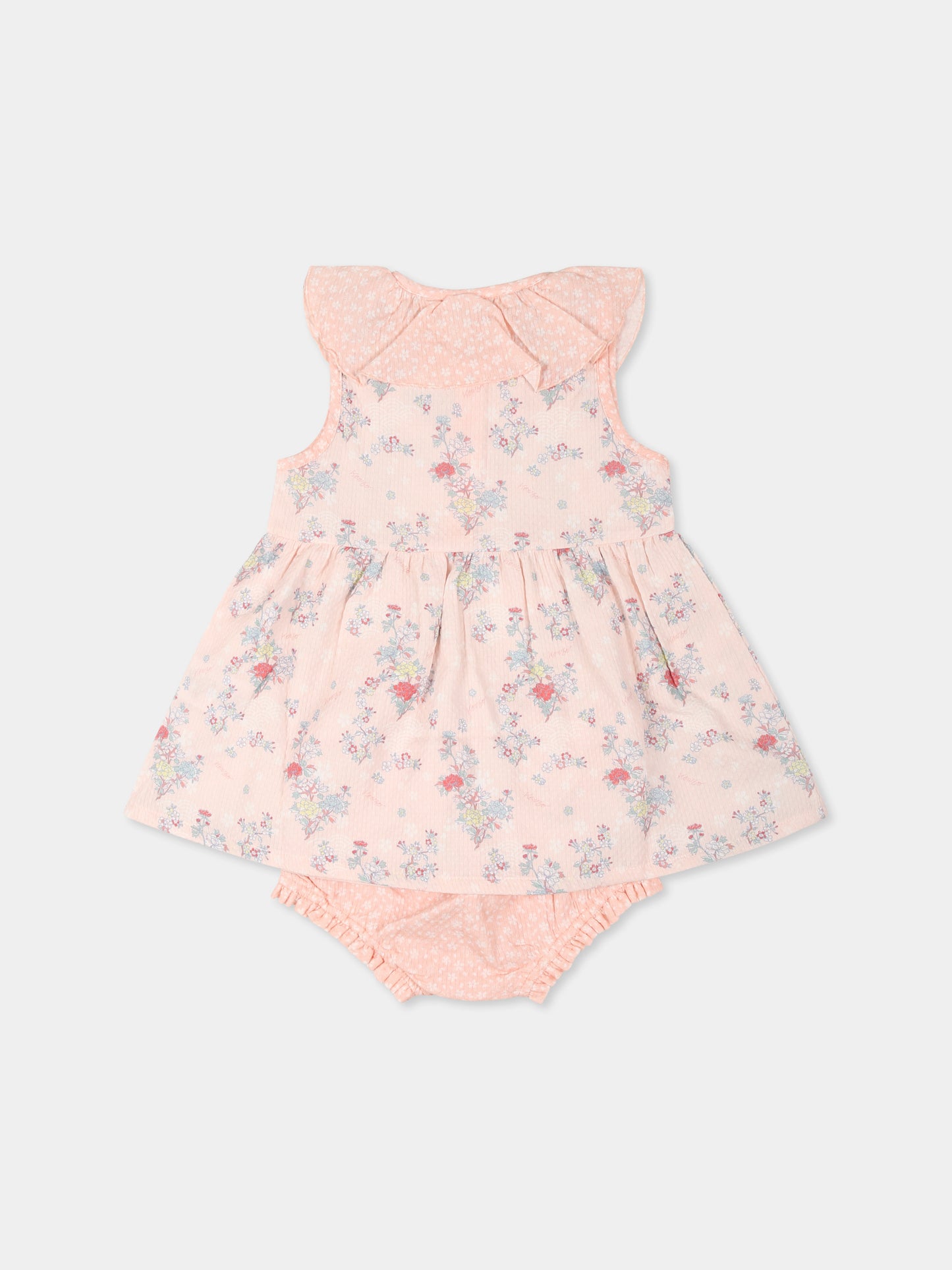 Vestito rosa per neonata con stampa floreale,Kenzo Kids,K60849 47R