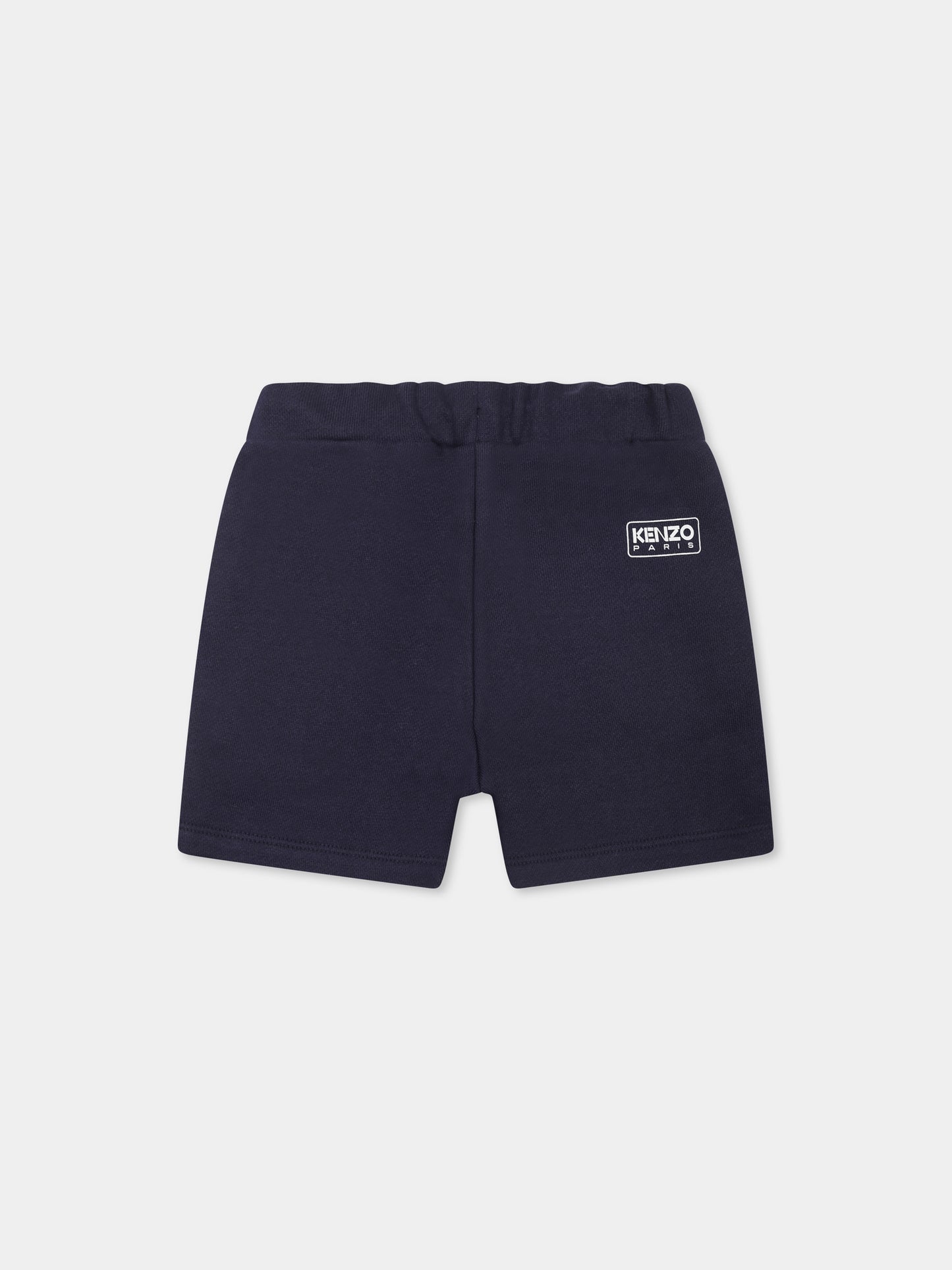 Shorts blu per neonato con logo,Kenzo Kids,K60969 848