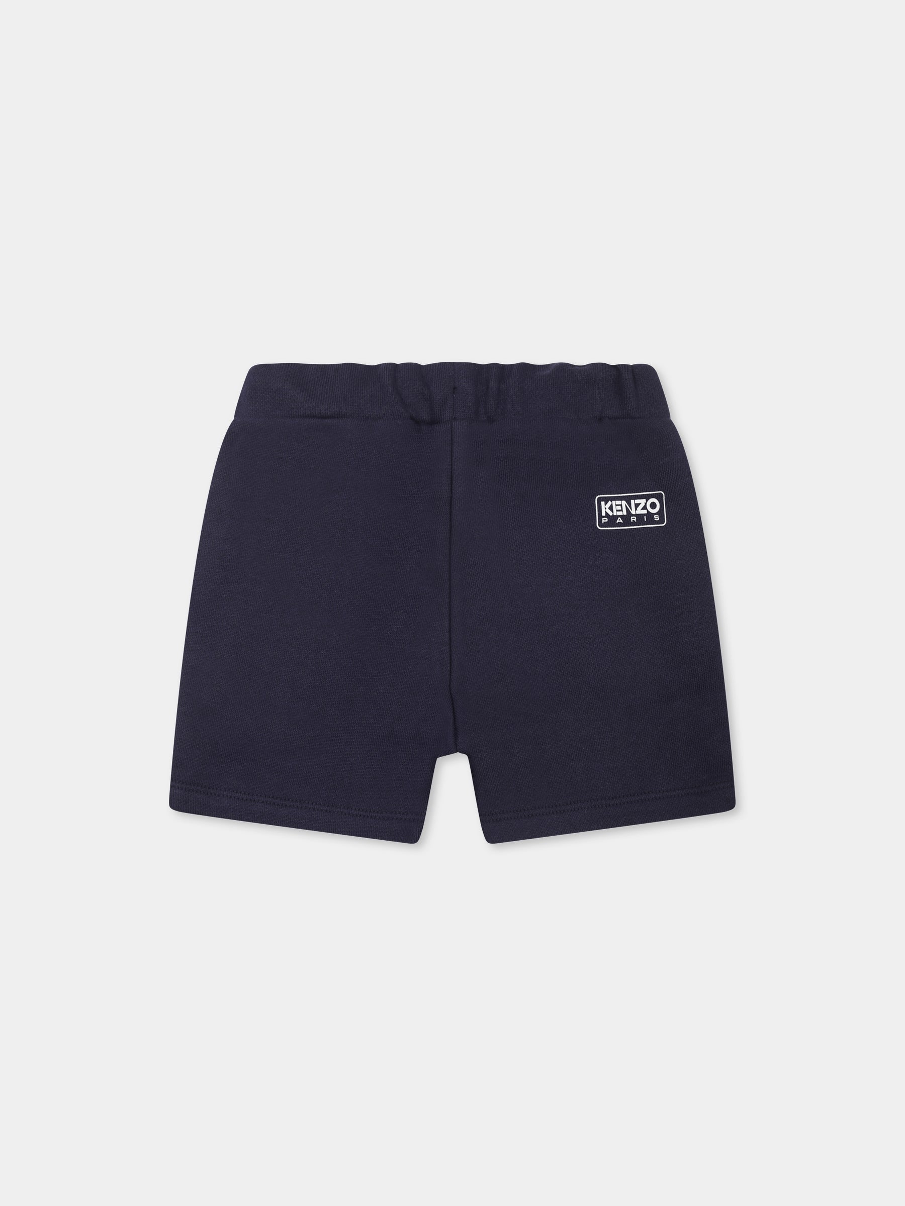 Shorts blu per neonato con logo,Kenzo Kids,K60969 848