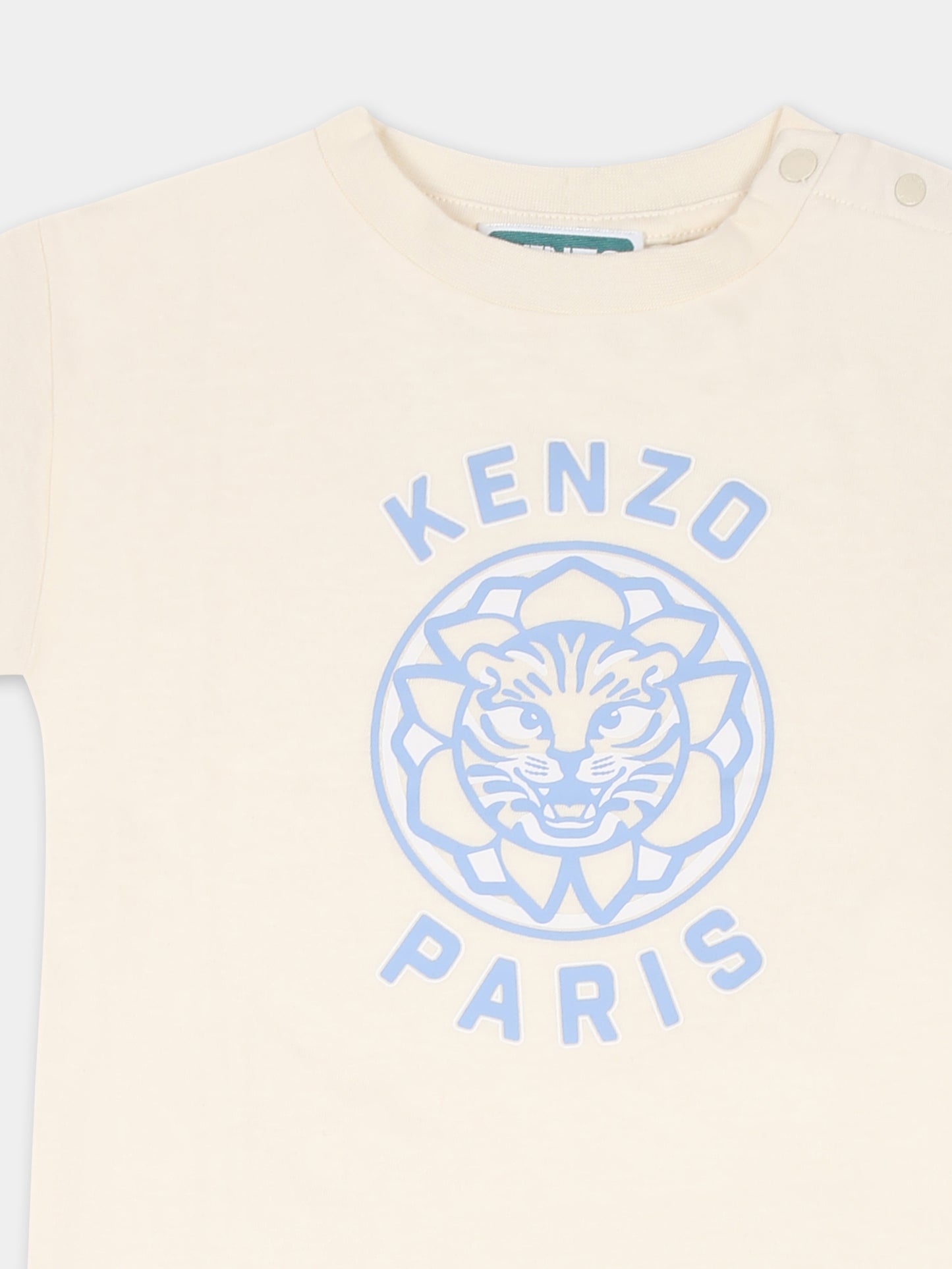 Completo muitcolor per neonato con tigre e stampa Kenzo Seigaiha,Kenzo Kids,K60959 789